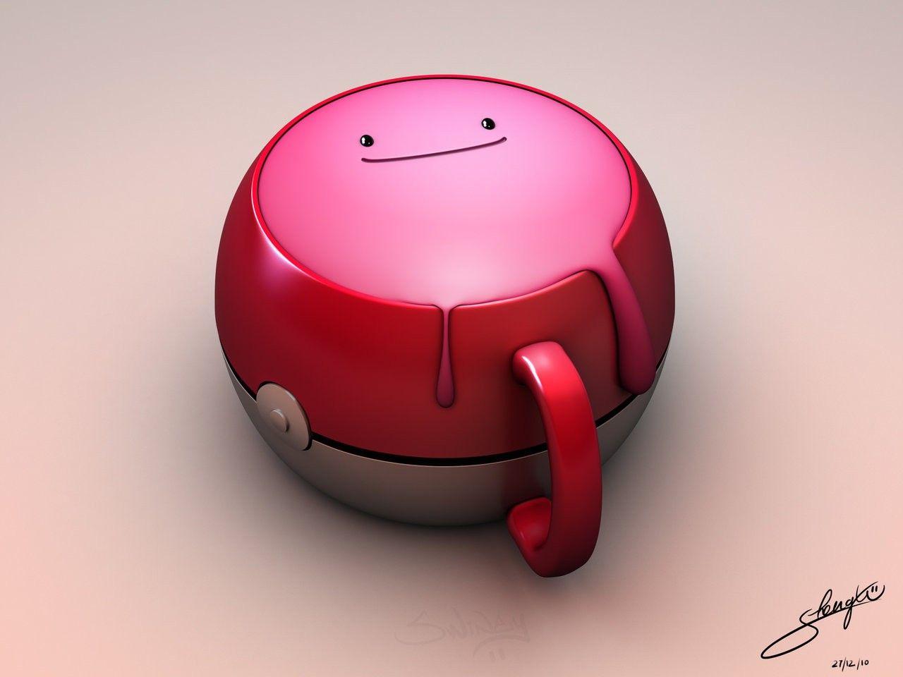Wallpapers : ditto, cup, pokemon, 3D, cartoon