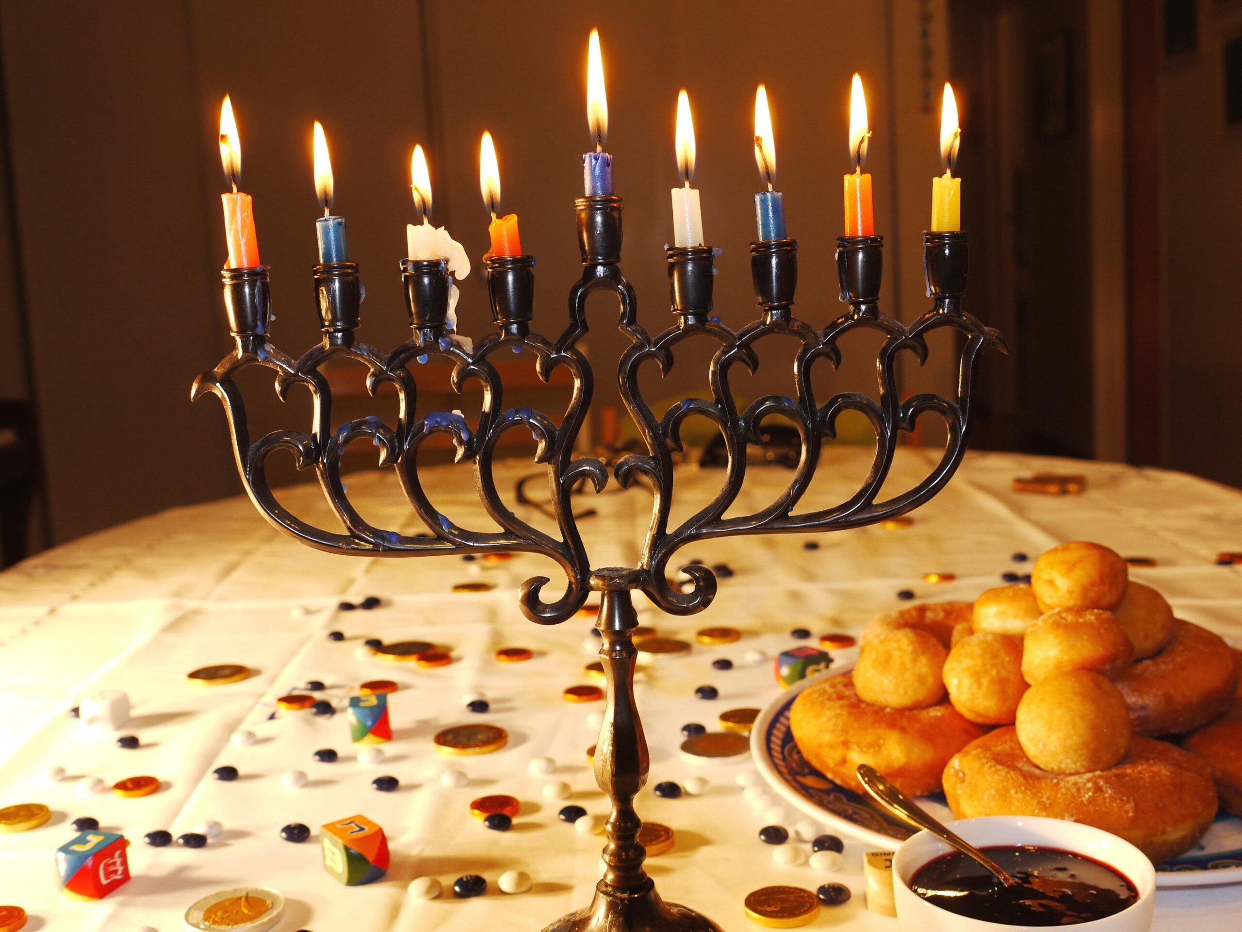 HANUKKAH jewish festival holiday candelabrum candle menorah hanukiah