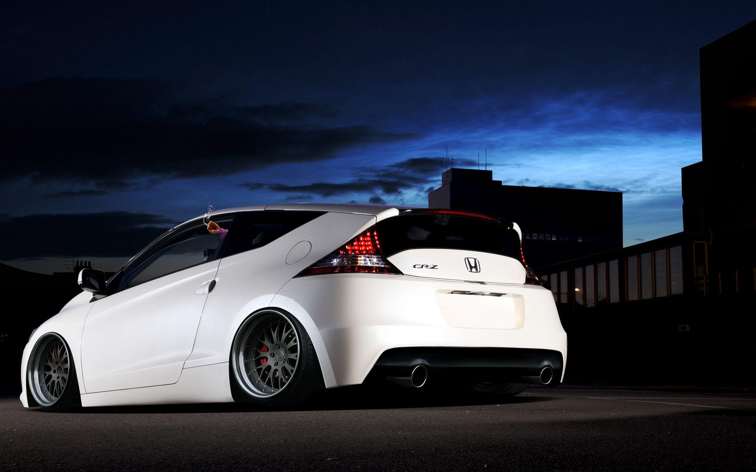 White Car Honda Cr Z Wallpapers