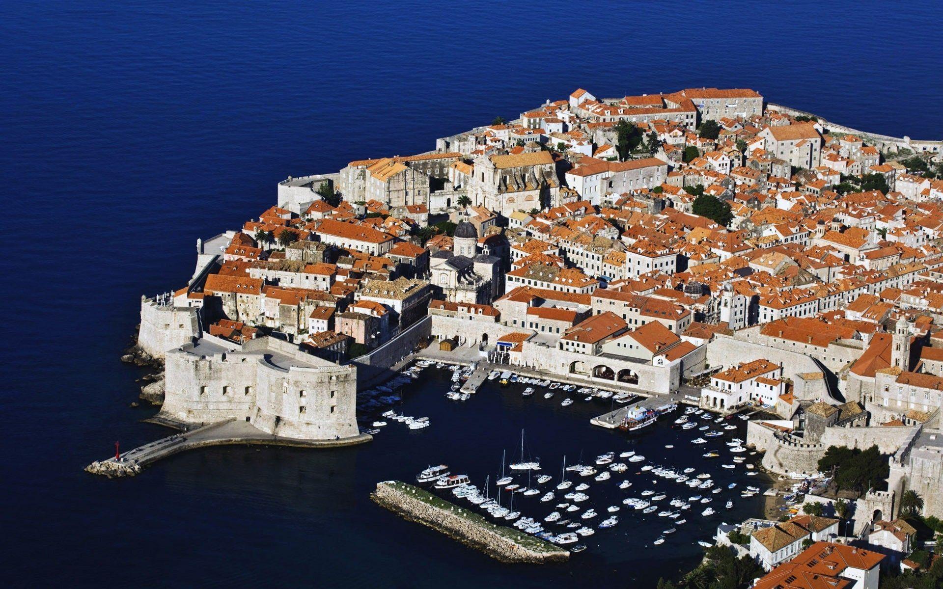 Croatia dubrovnik buildings ships towns wallpapers