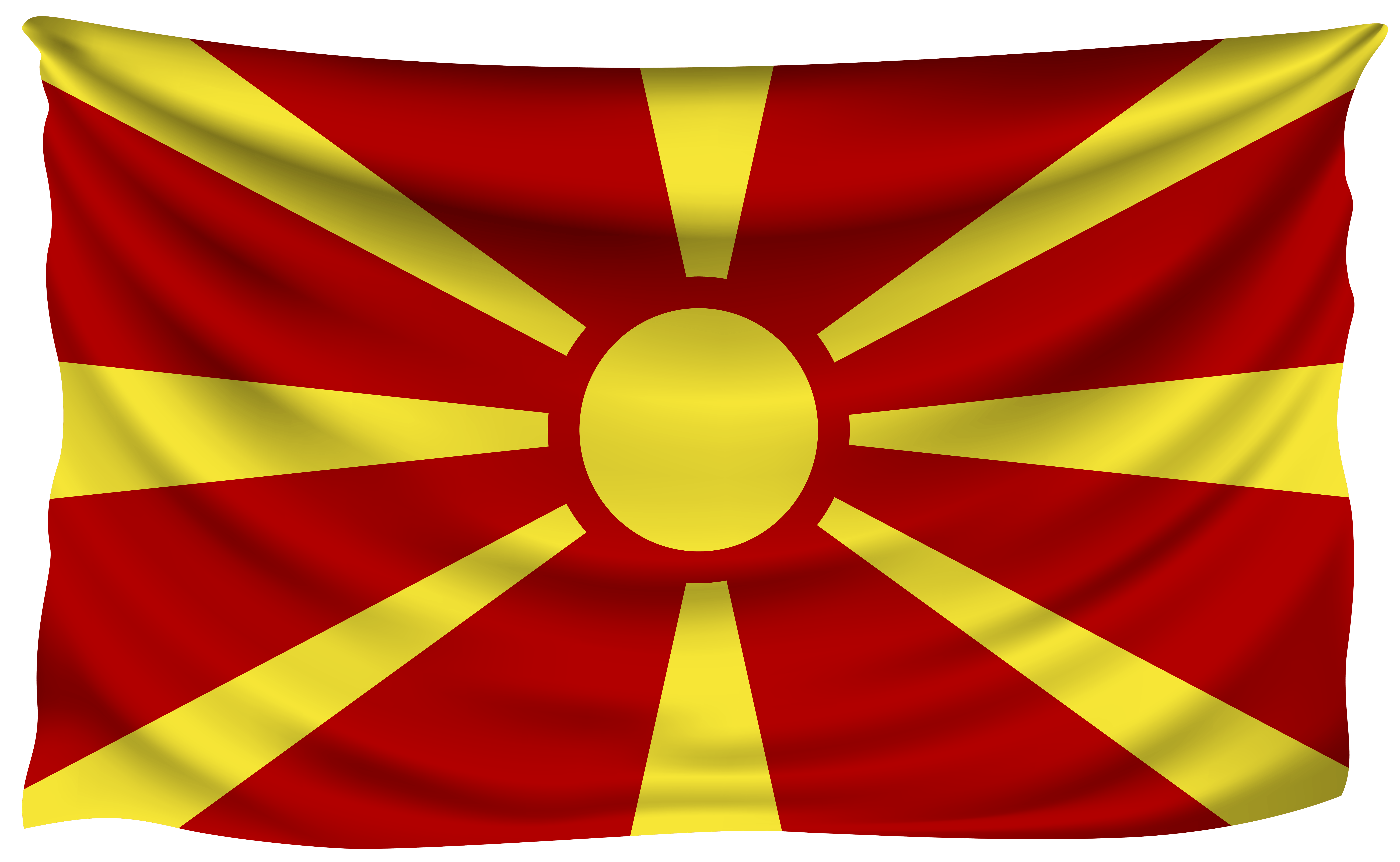 Macedonia Wrinkled Flag