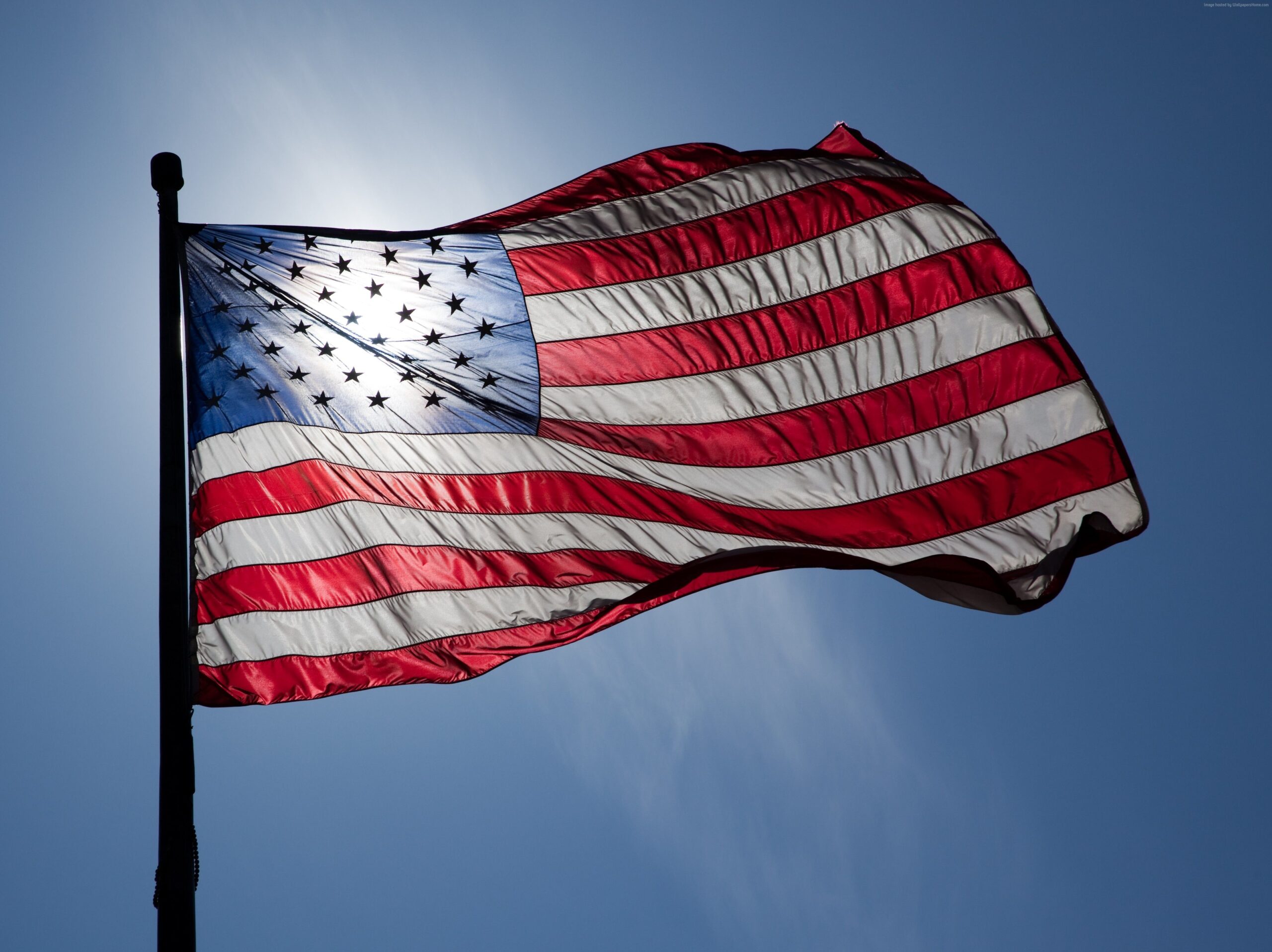 Wallpapers Flag Day, USA, event, street, sky, sun, , Holidays