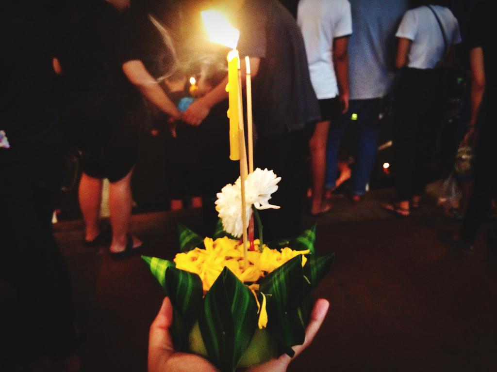 Happy Loy Krathong Day Flower Human Body Part Human Hand R…