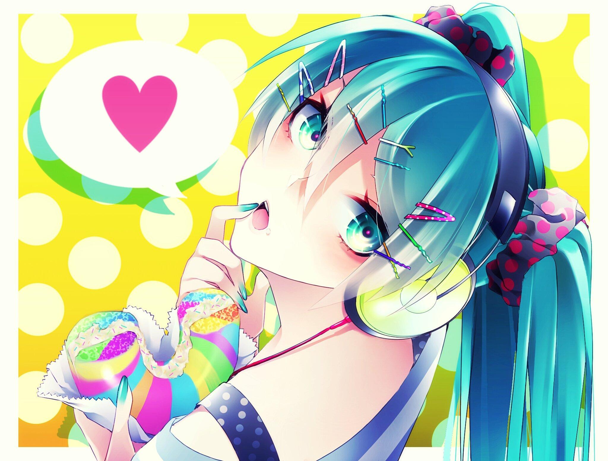 Vocaloid Hatsune Miku White Border Wires Speech Bubble wallpapers