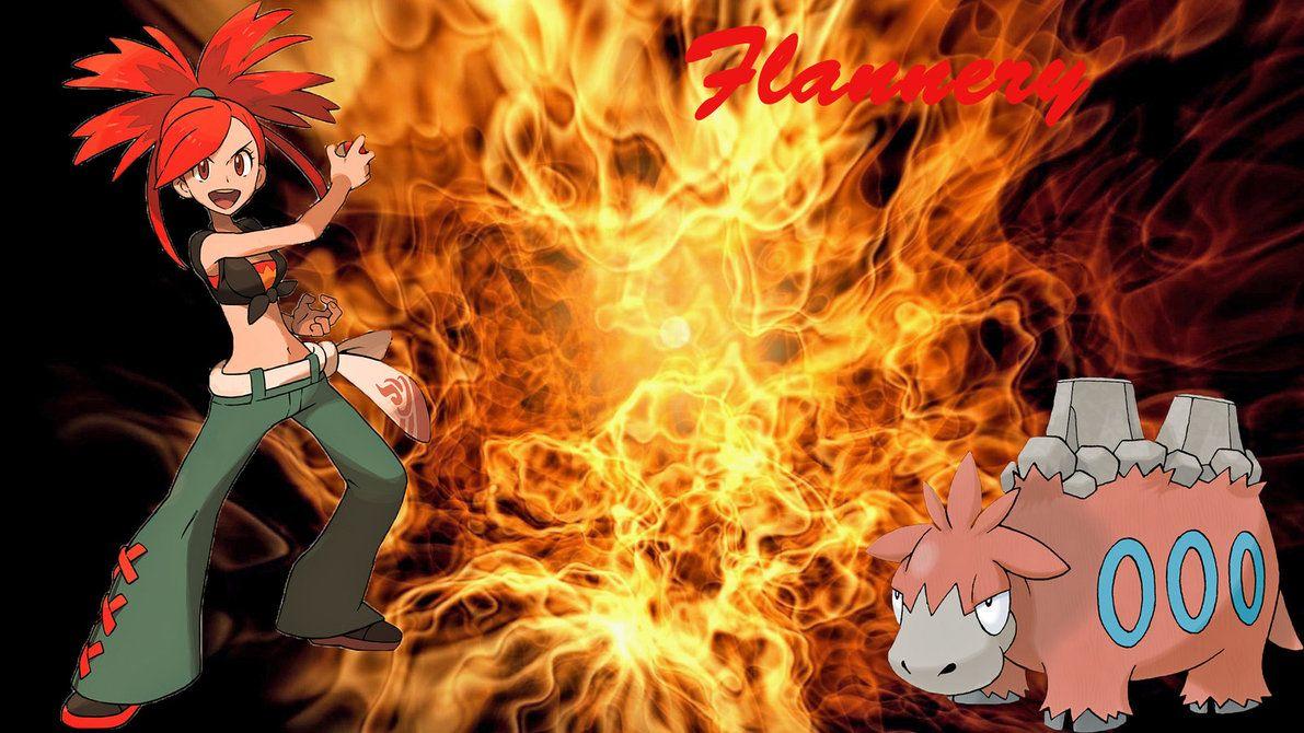 Pokemon Flannery w Camerupt Wallpapers by Hellhound316