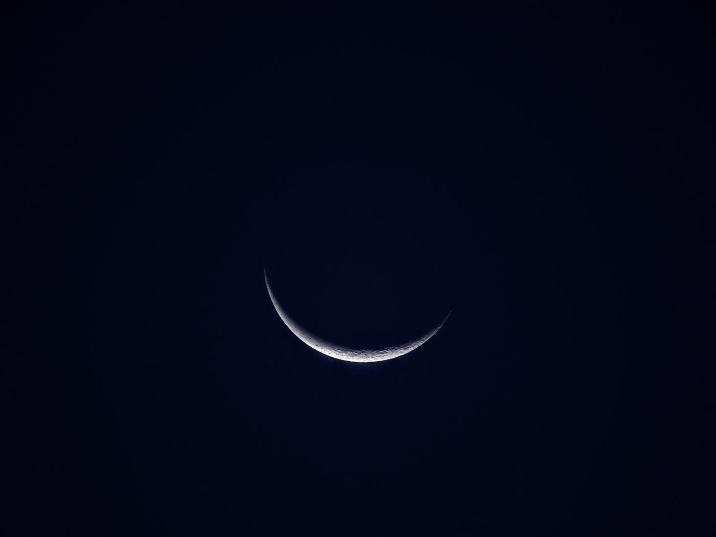 Crescent Moon Night Sky 5k Resolution HD 4k