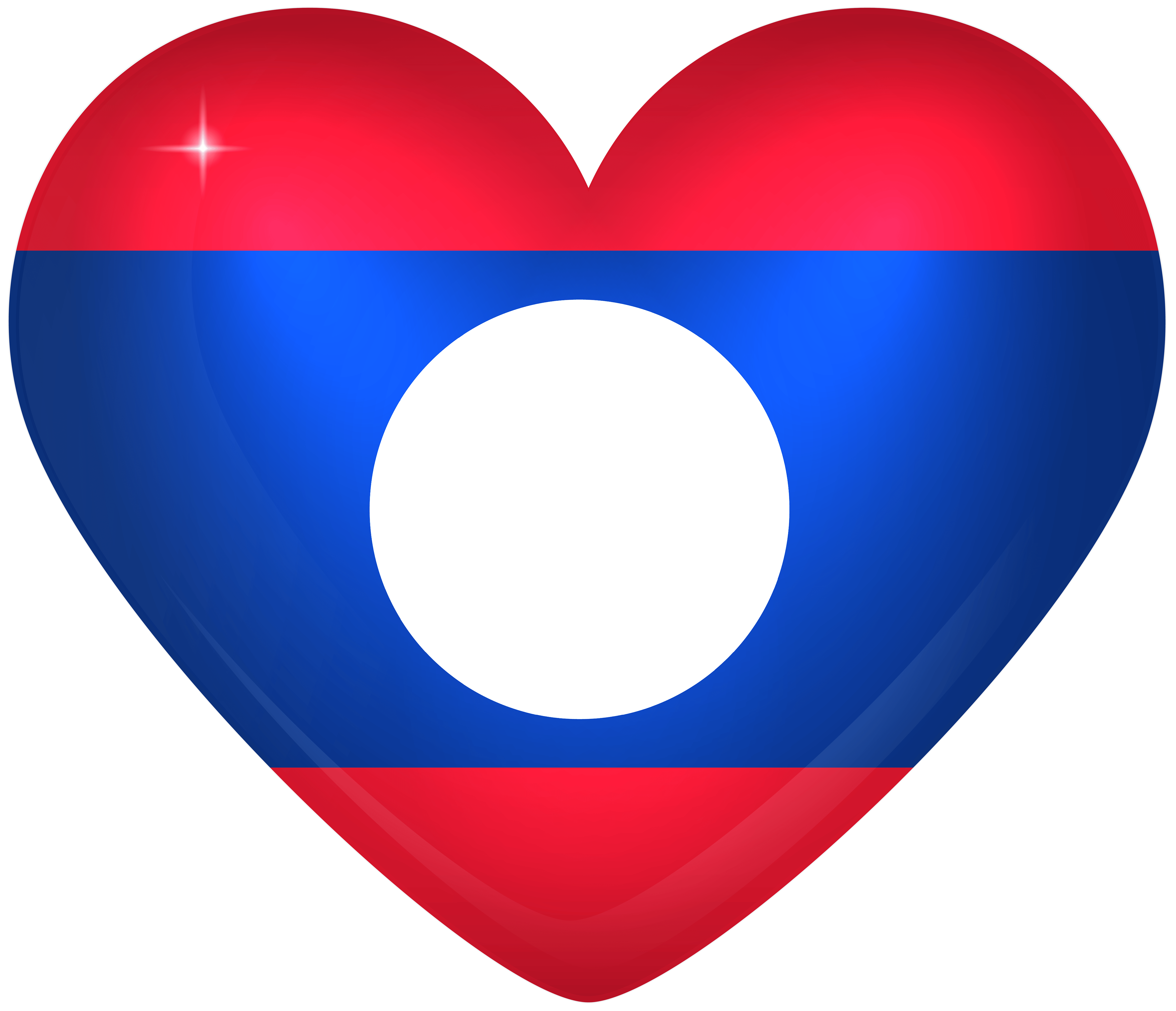 Laos Large Heart Flag