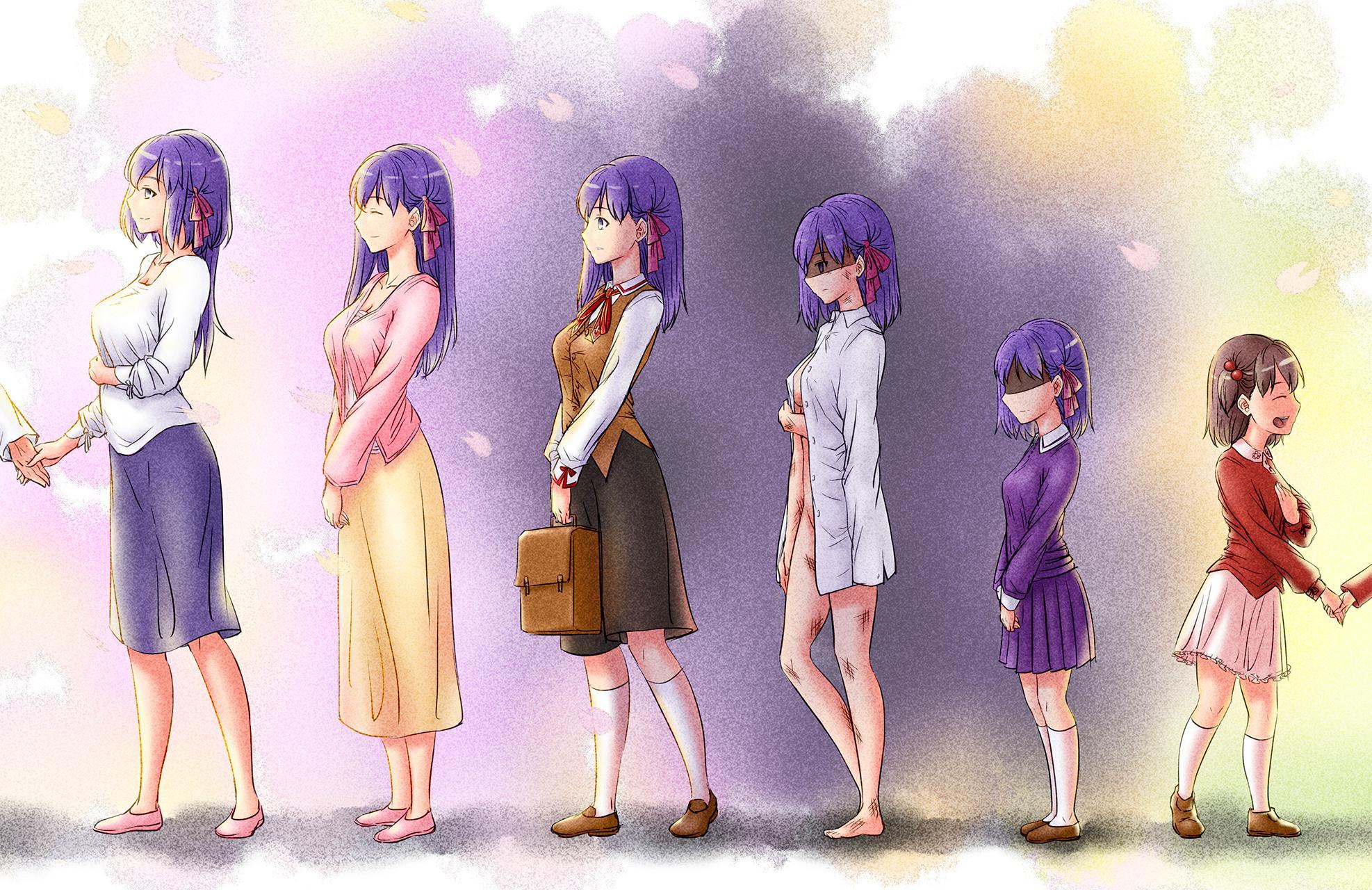 Fate/Stay Night, girls, Matou, Sakura