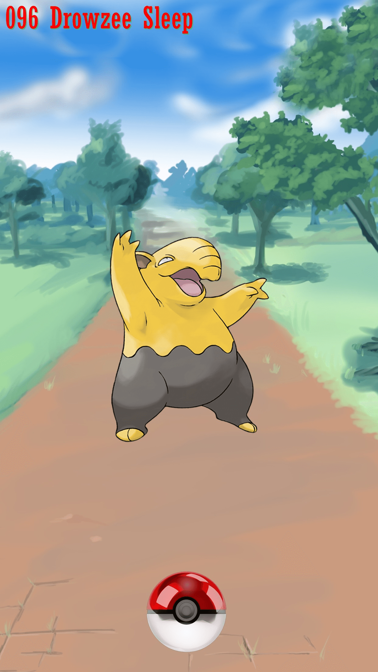 096 Street Pokeball Drowzee Sleep