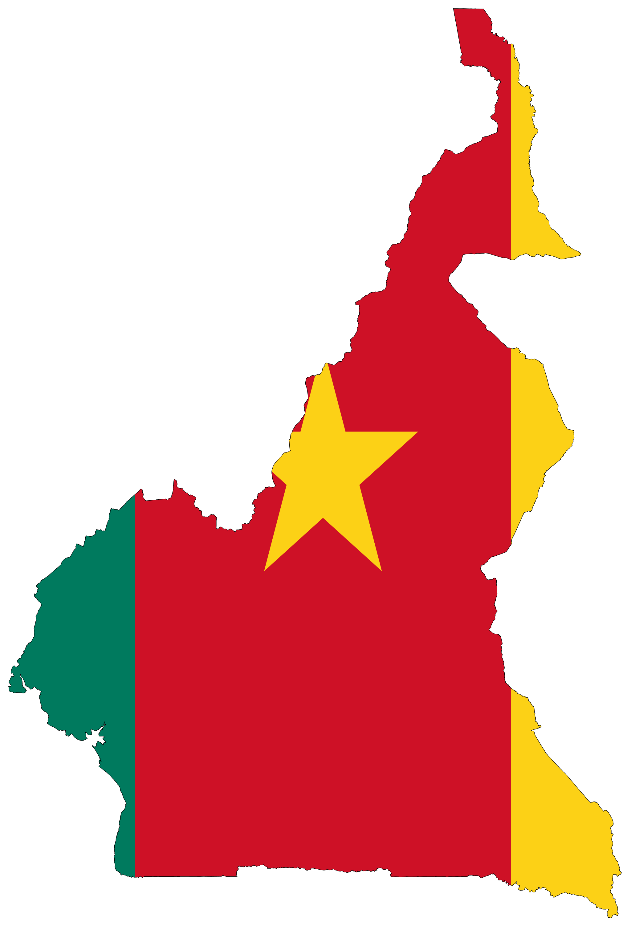 flag map of Cameroon