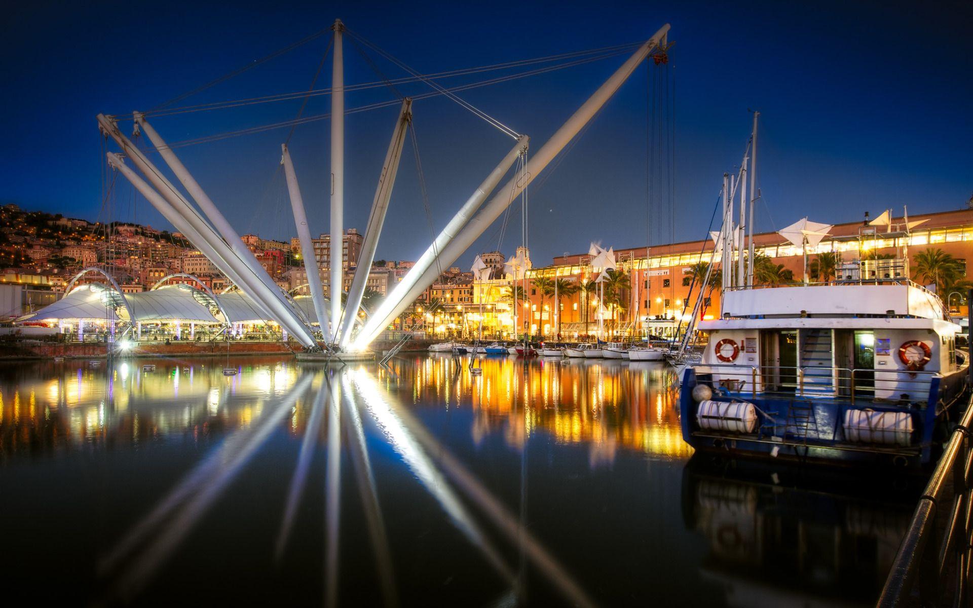 Genoa Harbour, Italy widescreen wallpapers