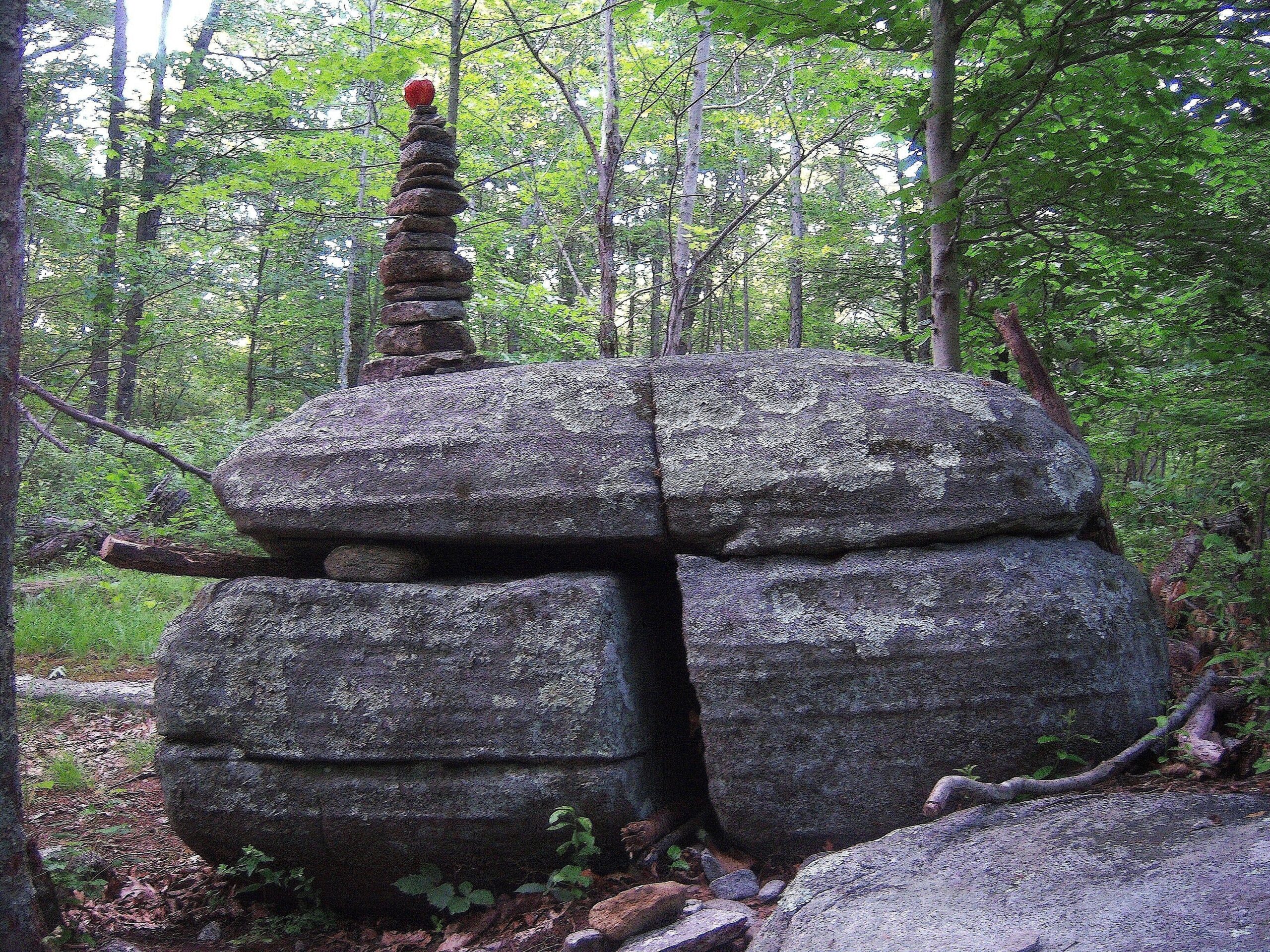 Forests: Trails Connecticut Hollow Boulders Forest Sunrise