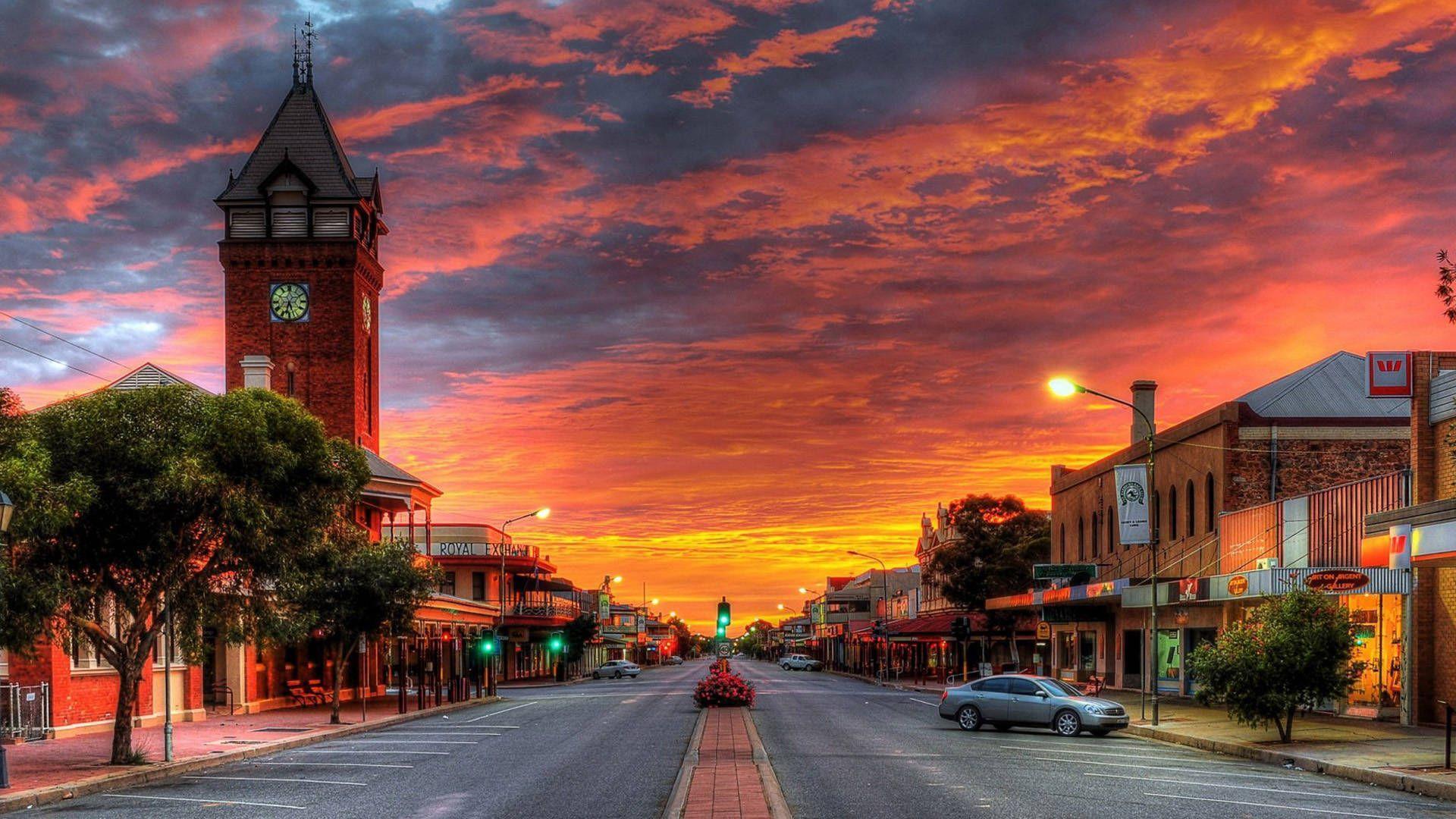 Australia streets sunset wallpapers