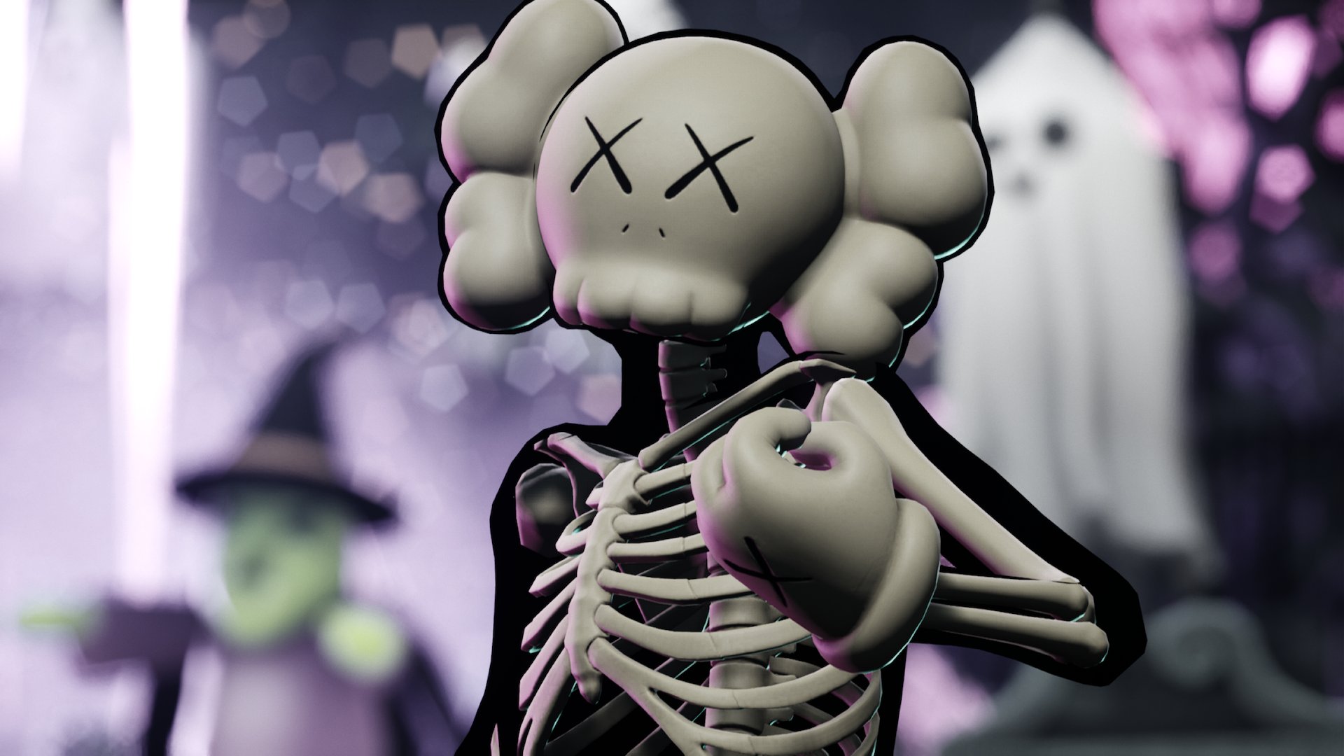 Kaws Skeleton Fortnite wallpapers