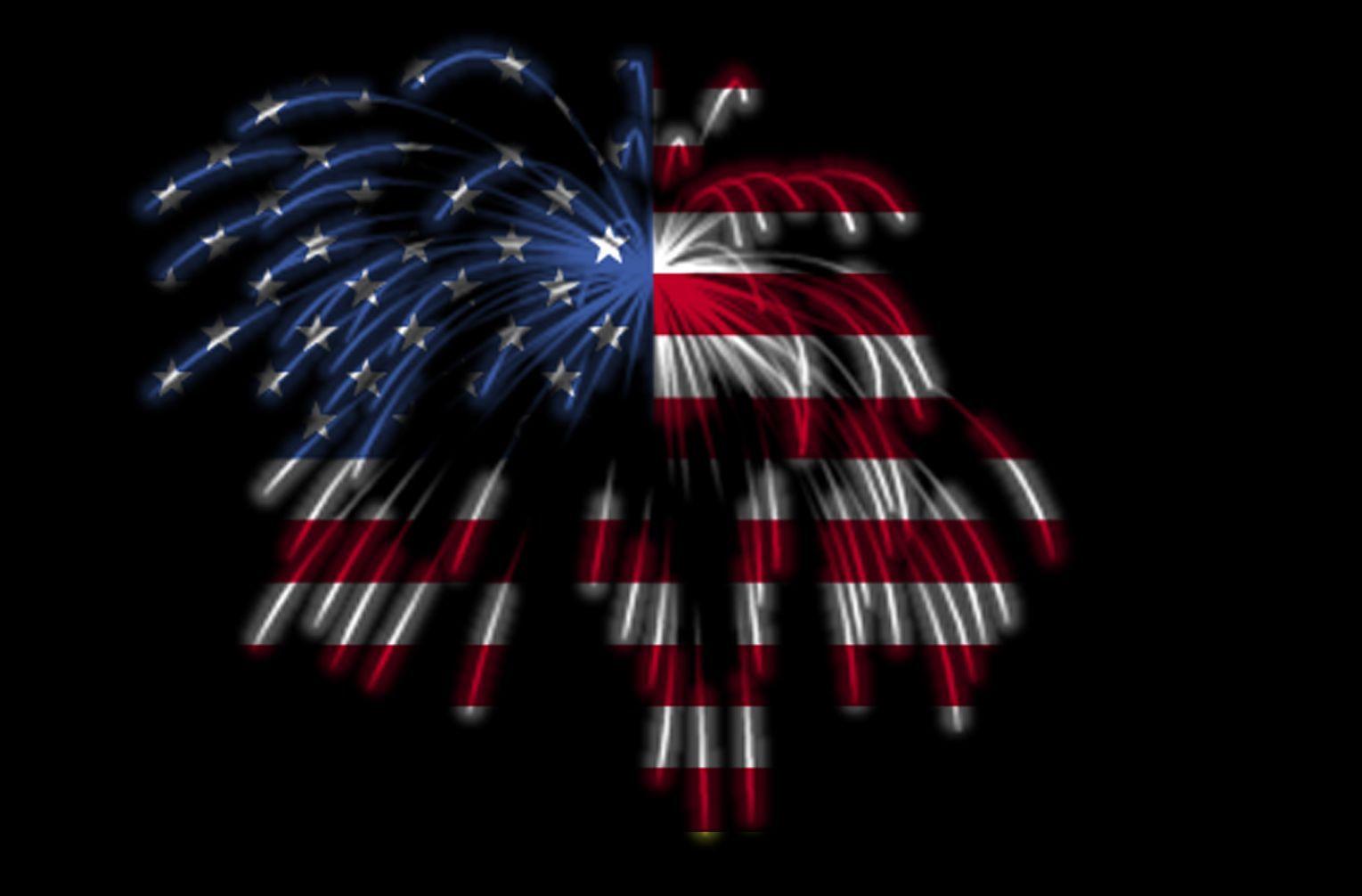 Happy 4th of July! The American Flag in Fireworks