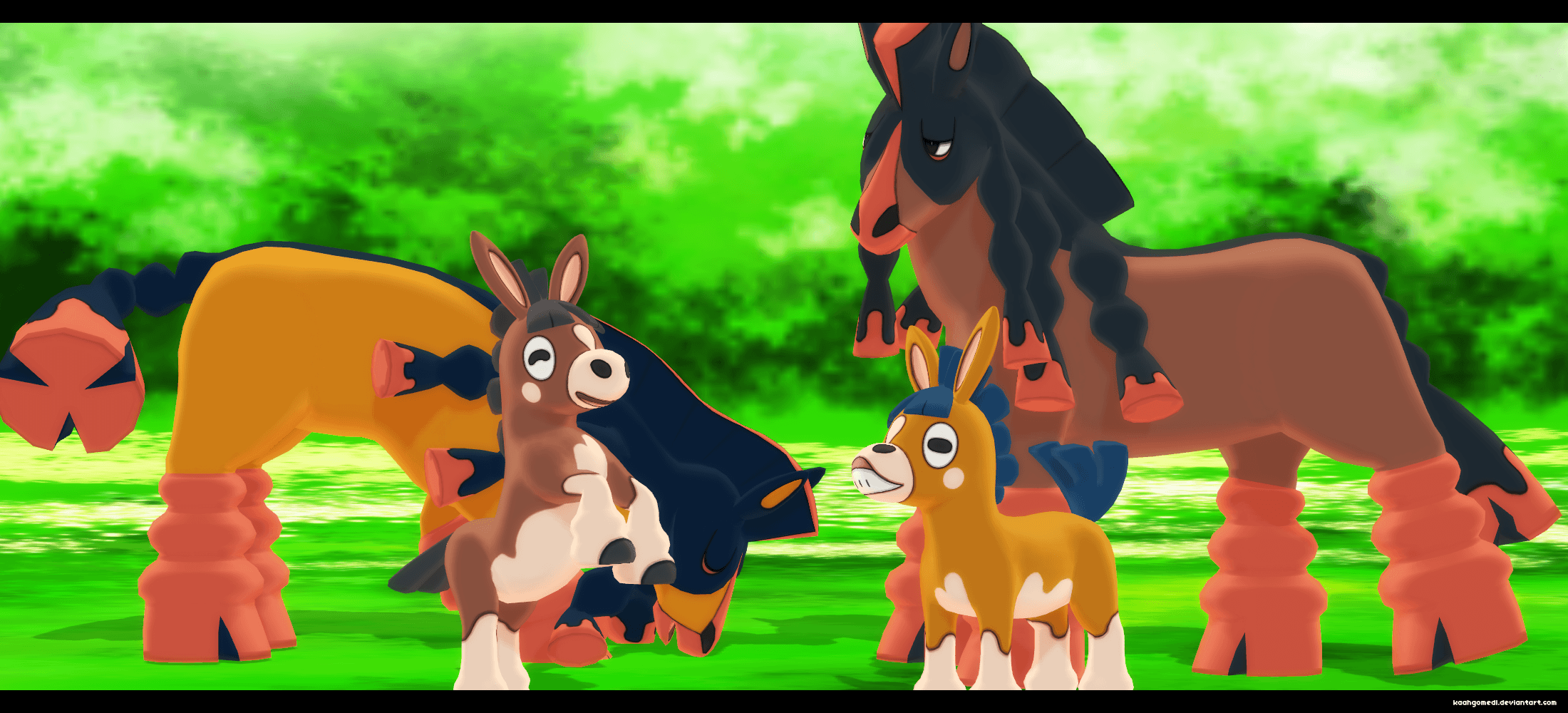 Mmd Pokemon Sun and Moon: Mudbray and Mudsdale by kaahgomedl on