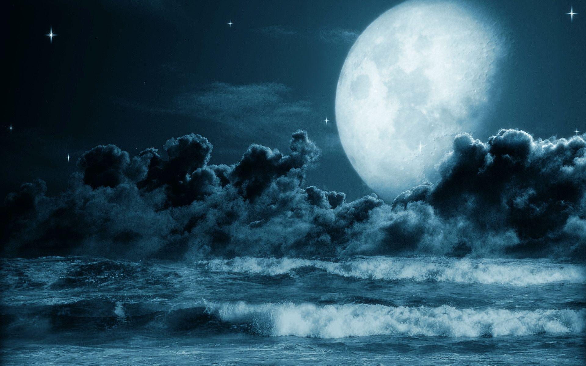 full moon night wallpapers free