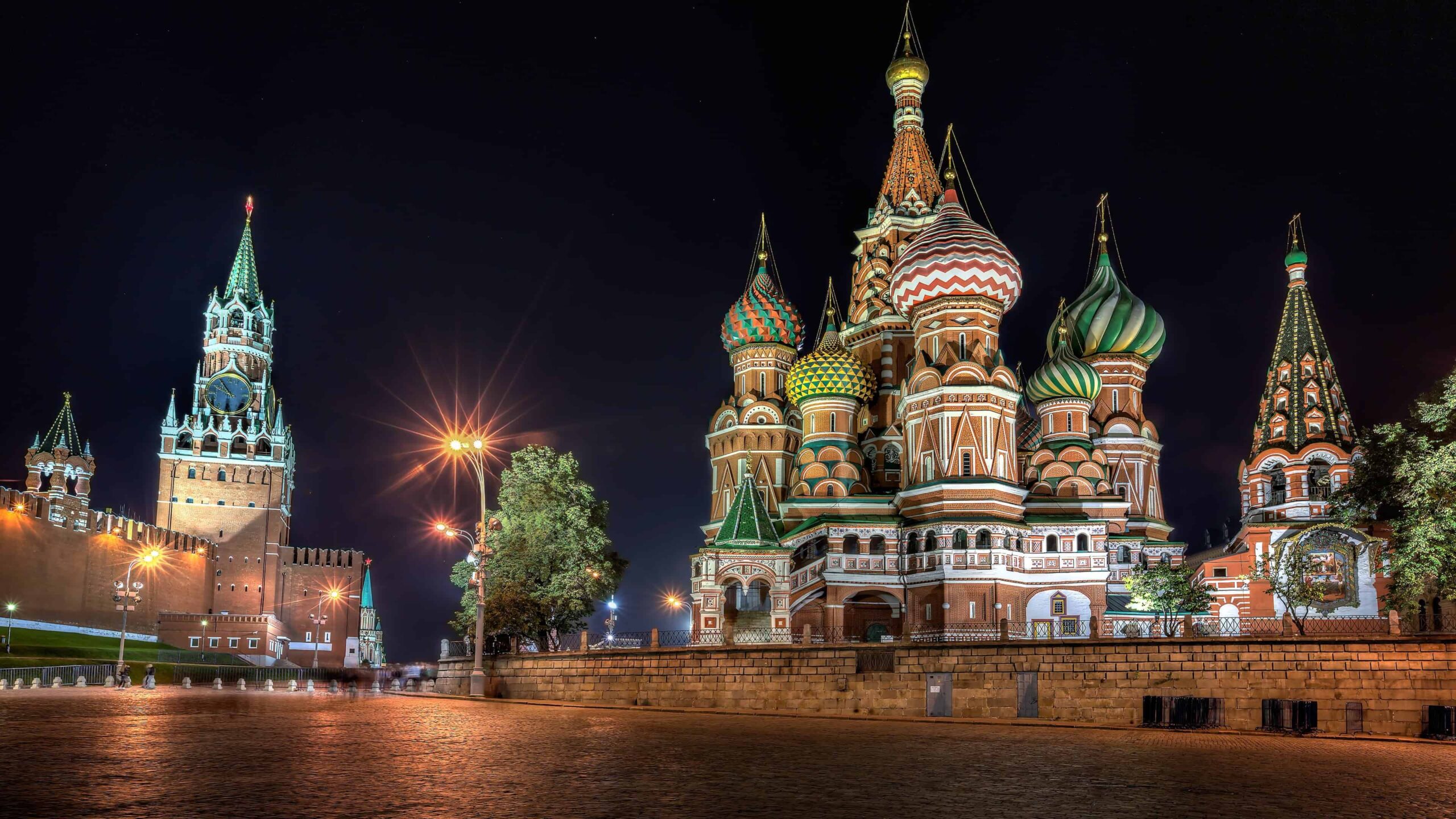 Red Square At Night Moscow Russia UHD 4K Wallpapers