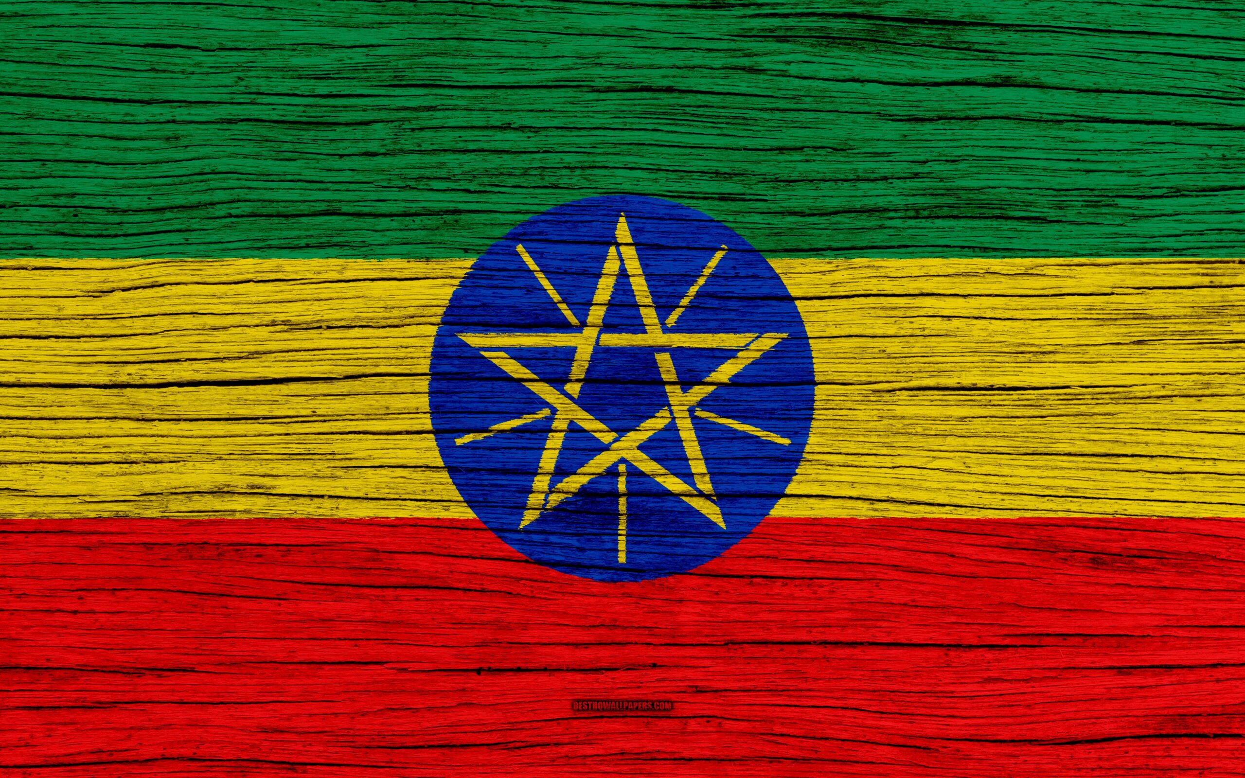 Download wallpapers Flag of Ethiopia, 4k, Africa, wooden texture