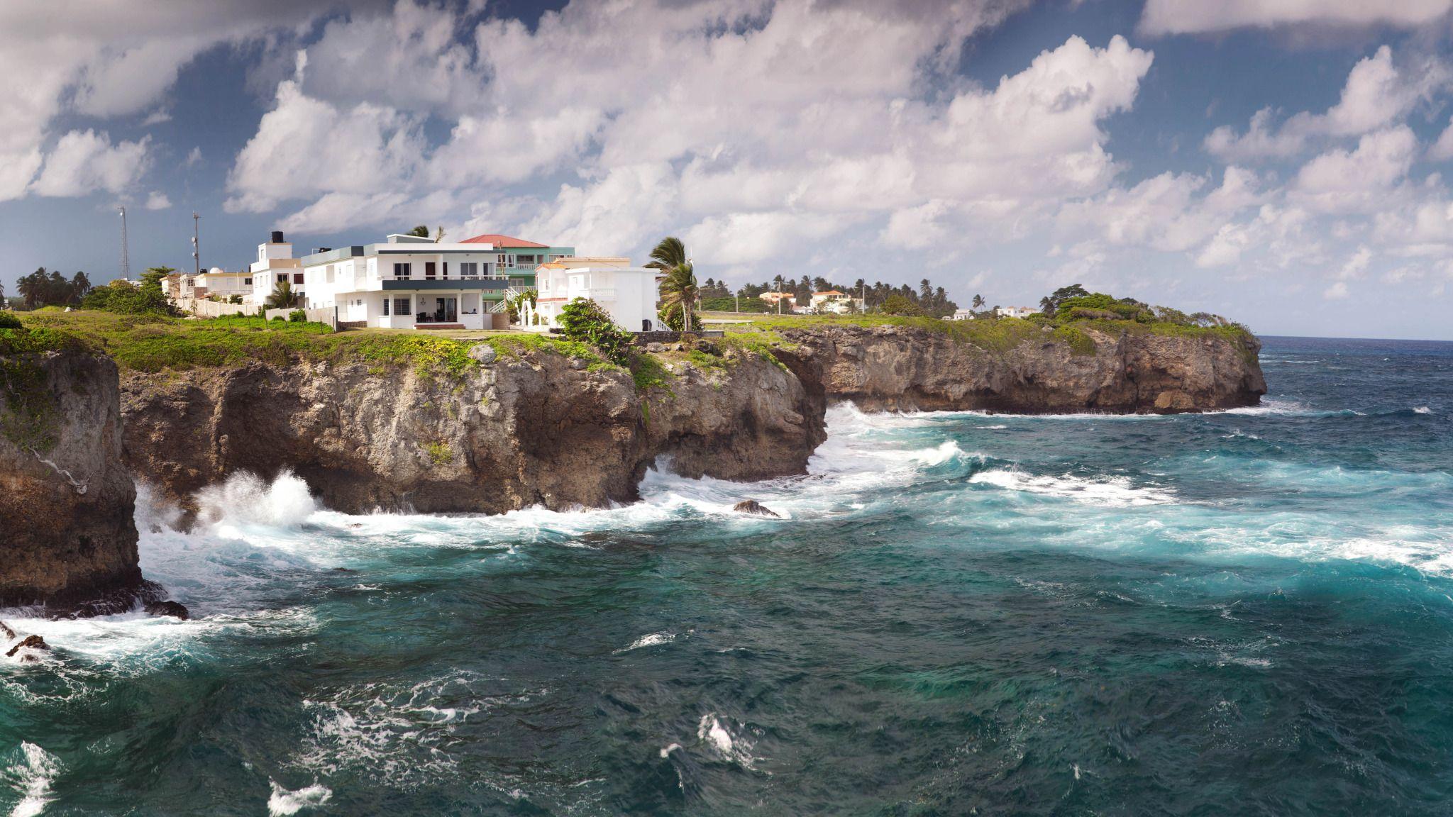 Sea Breeze’, Dominican Republic, Cabrera, Cliffs widescreen