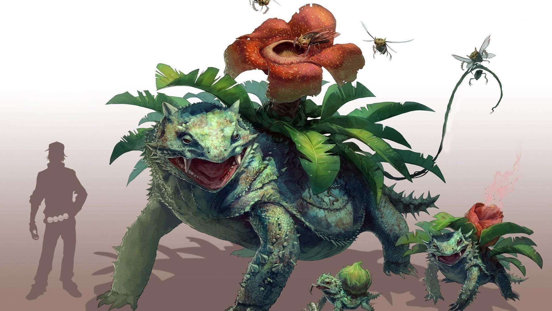 bulbasaur ivysaur venusaur fantasy art bulbasaur art HD wallpapers