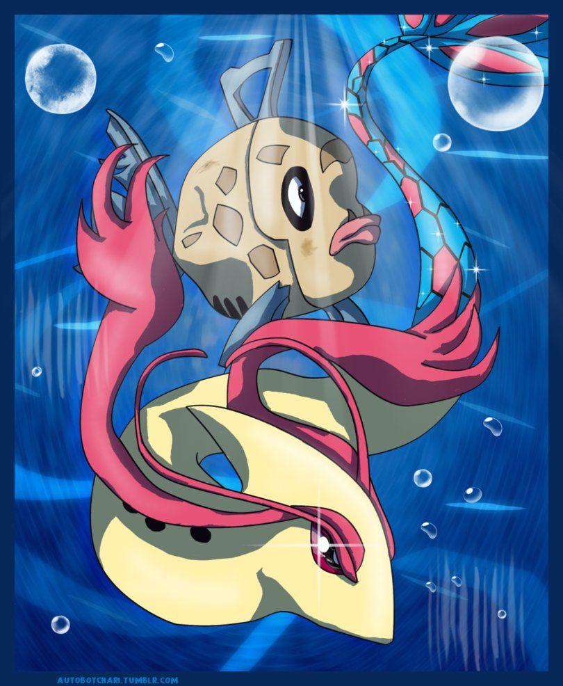 Milotic And Feebas by autobotchari