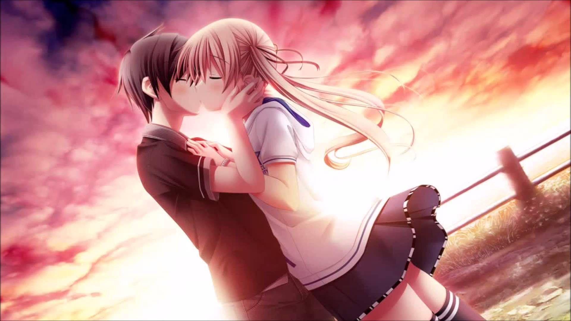 Love Kiss Of Cute Anime Couple HD Wallpapers