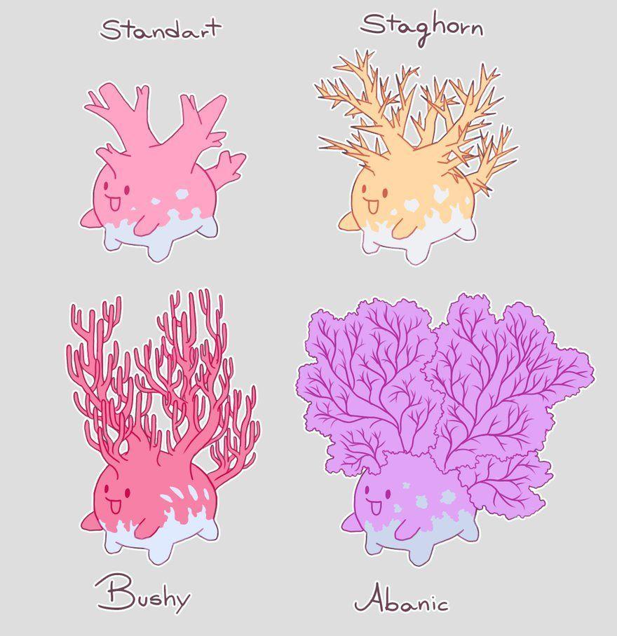 Corsola Variations by backinthefarm