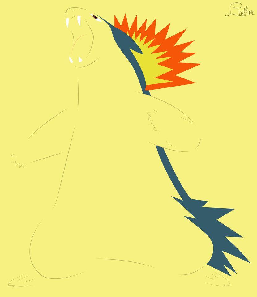 Typhlosion Minimalistic Wallpapers by ArtistWannaB3