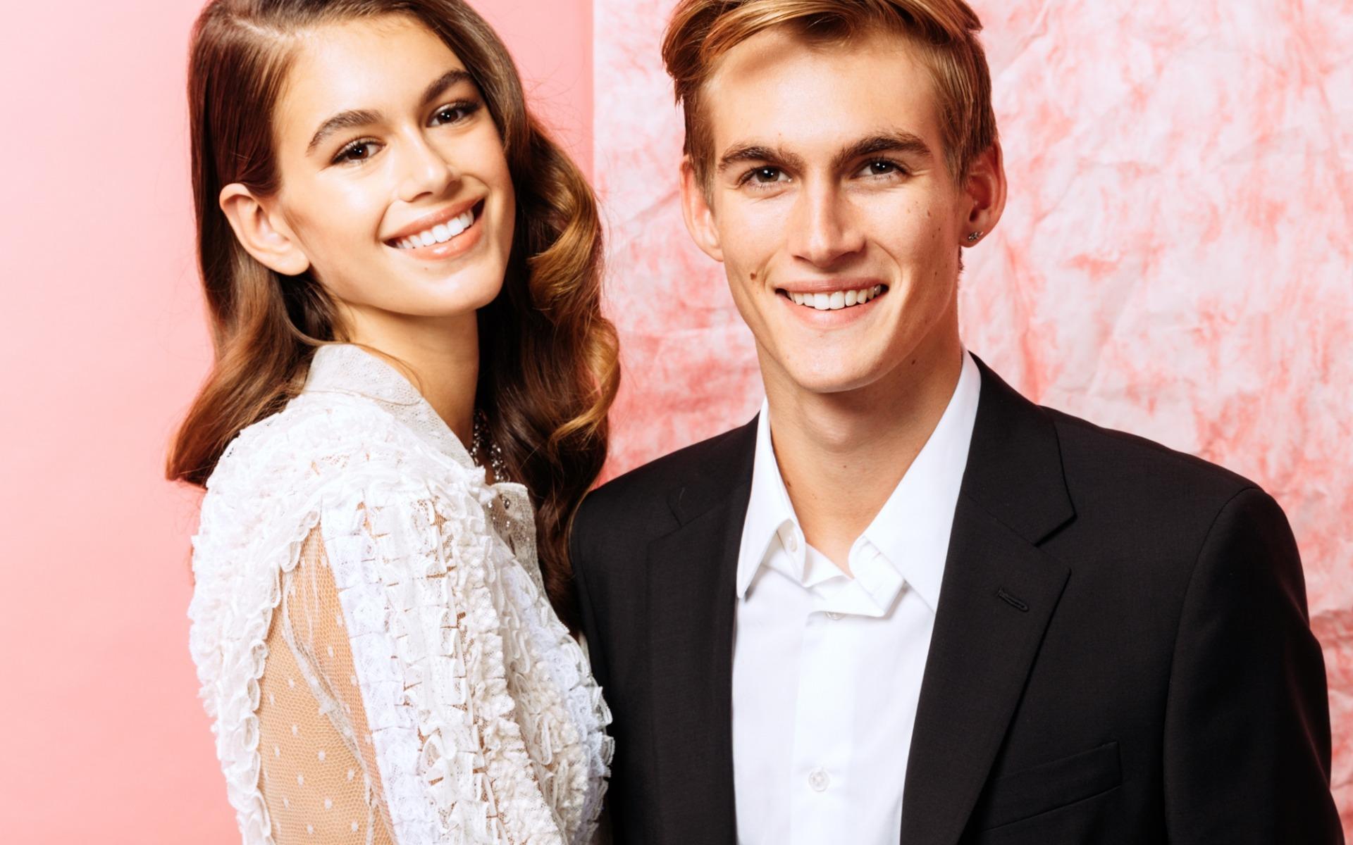 Download wallpapers Kaia Gerber, Presley Gerber, models, brother and