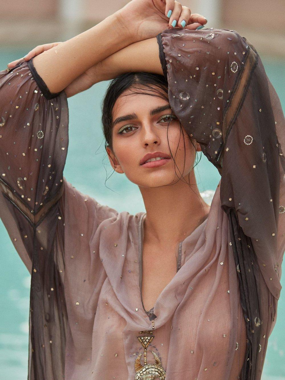 Saffron Vadher & Radhika Nair lensed by Greg Swales for Vogue India