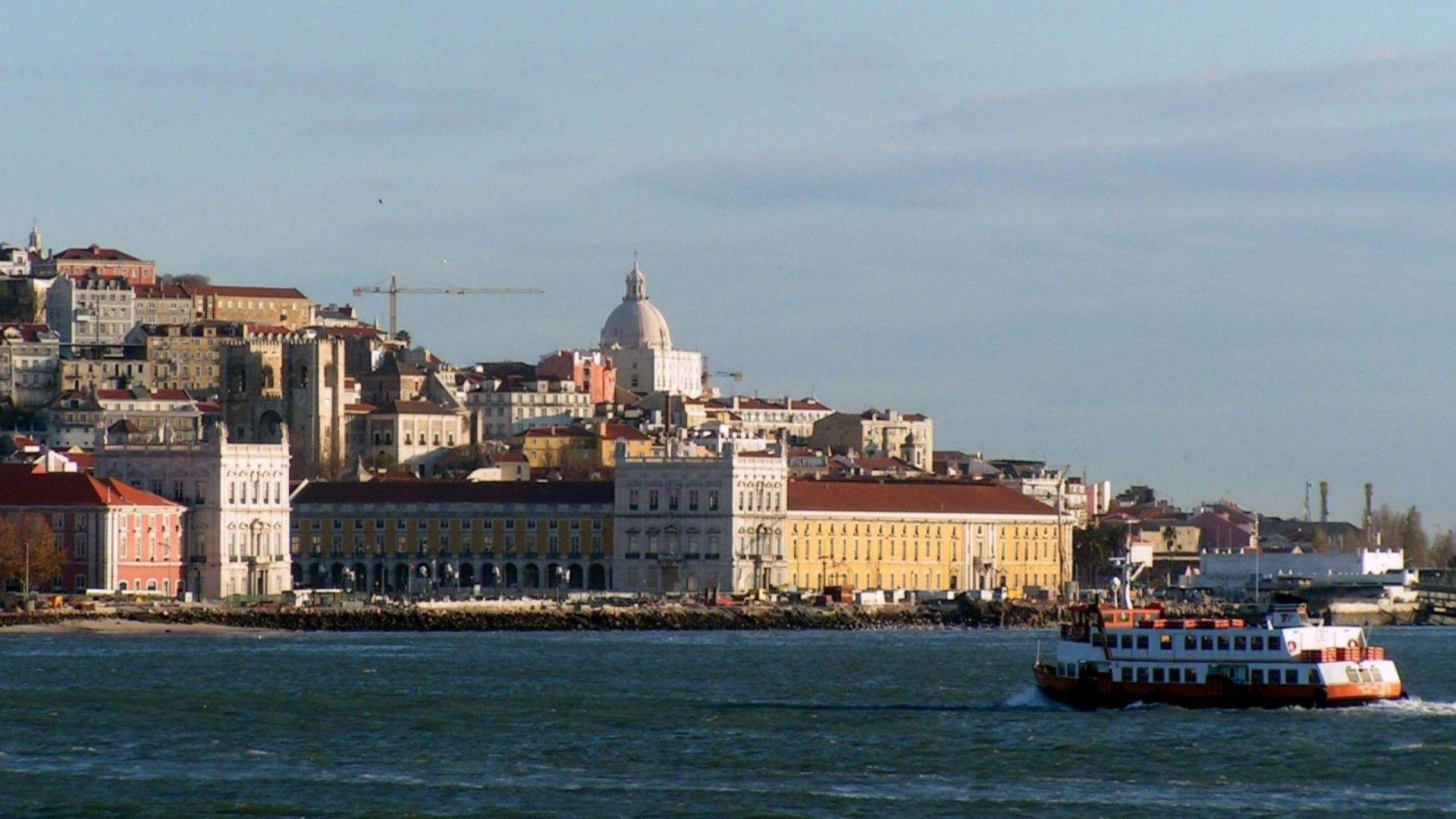 Embankment in Lisbon wallpapers and image