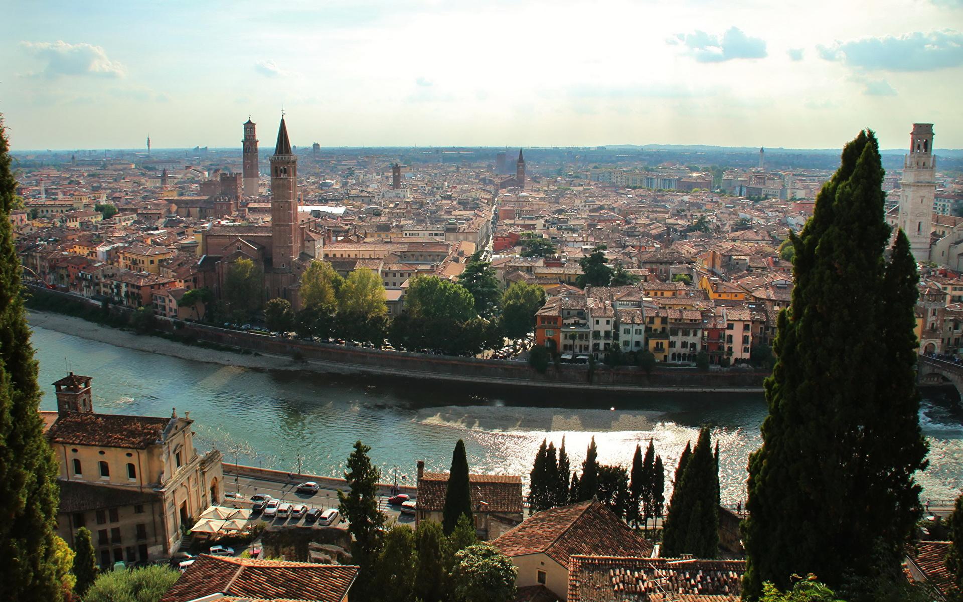 Wallpapers Italy Verona by Andrei Antipin Canal Horizon