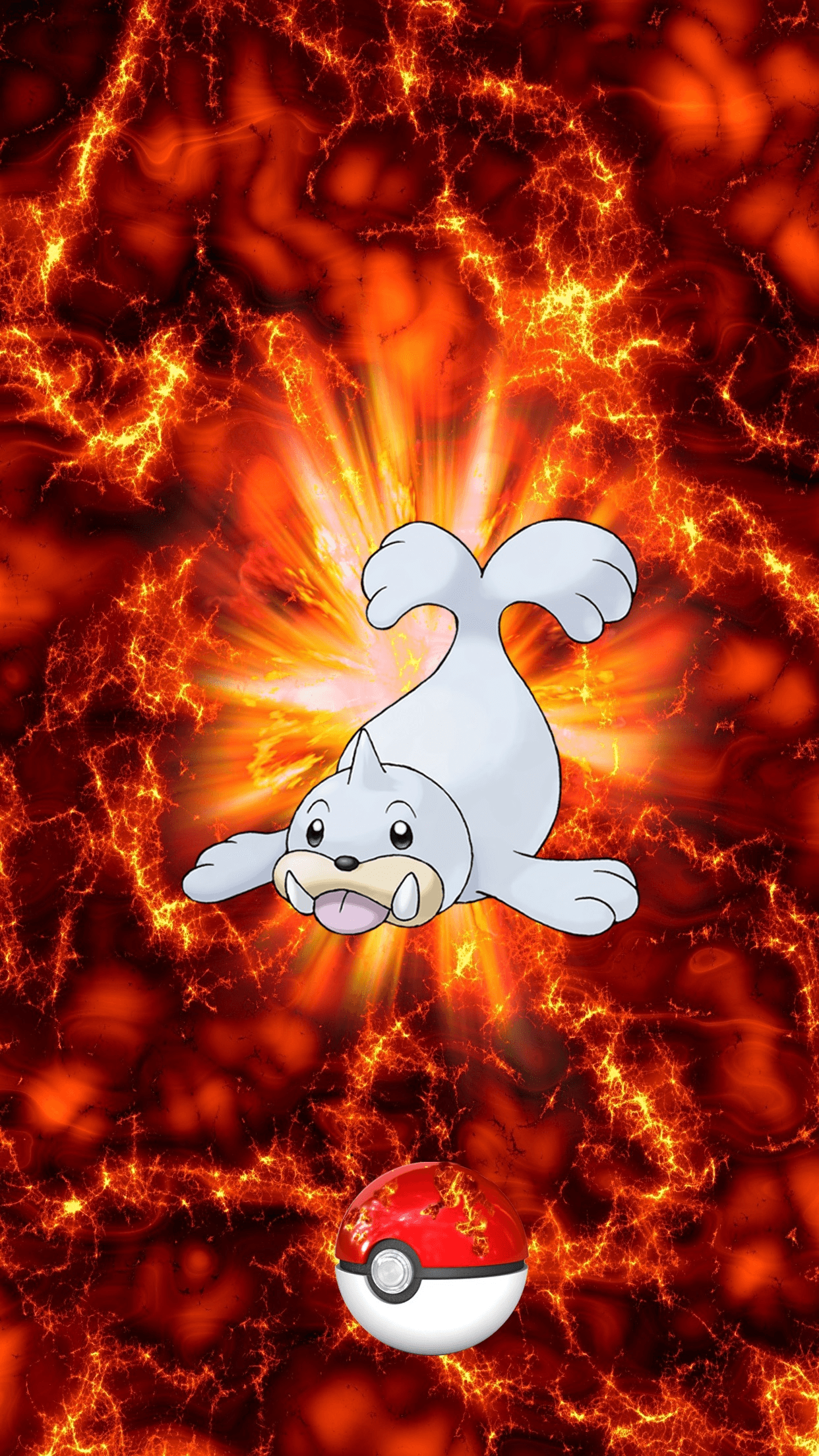 086 Fire Pokeball Seel Pawou Egg