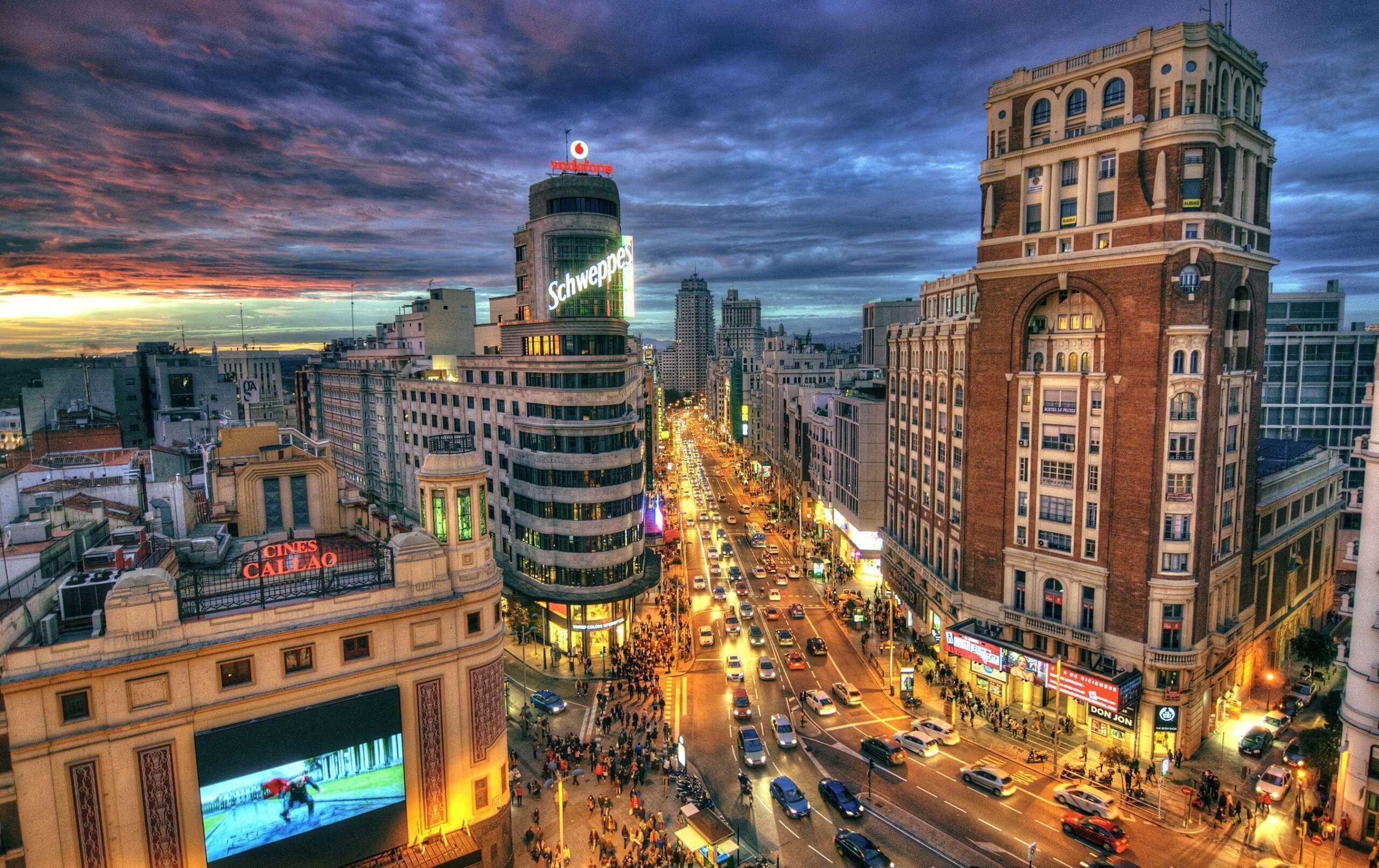 Madrid, Spain at Night HD Wallpapers