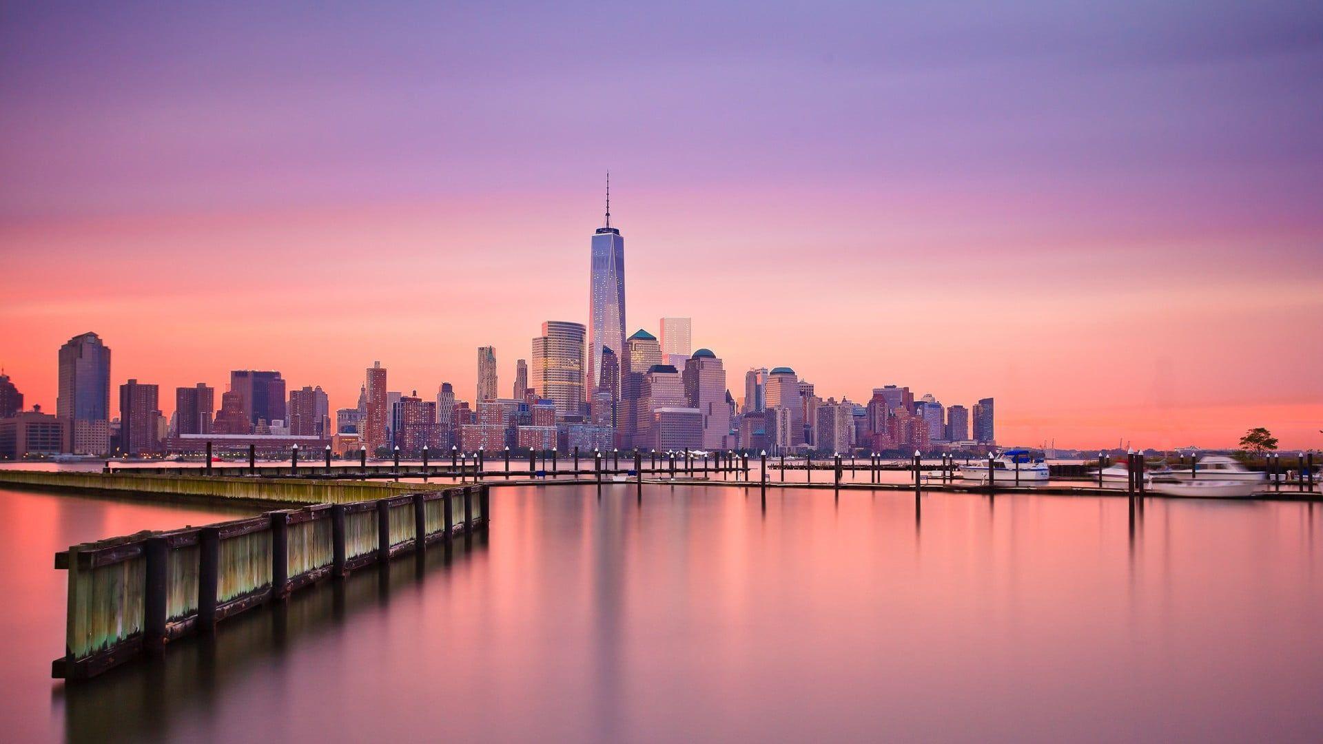 New York City, reflection, One World Trade Center HD wallpapers