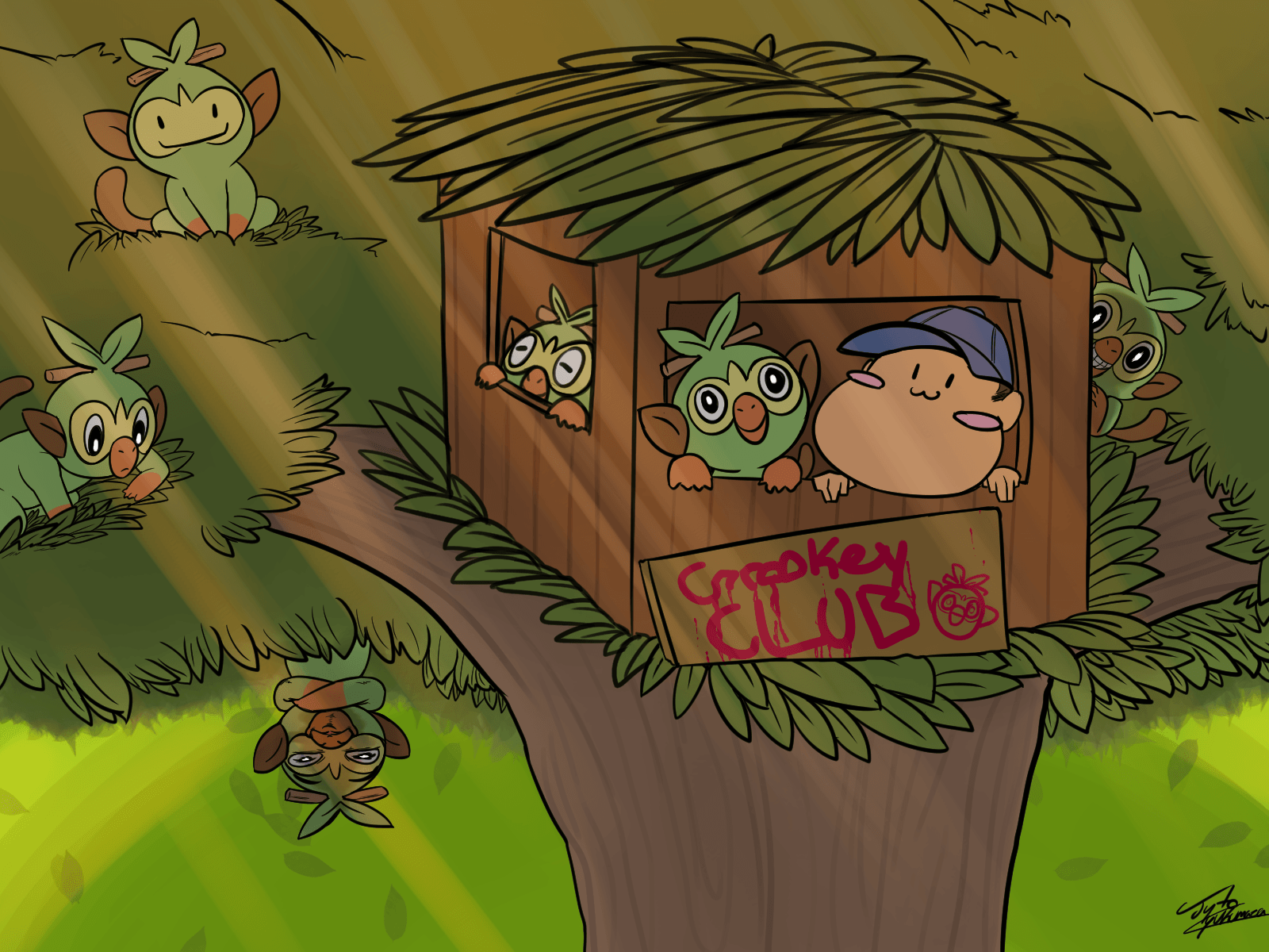 Grookey Club~ by Jyto56 on Newgrounds