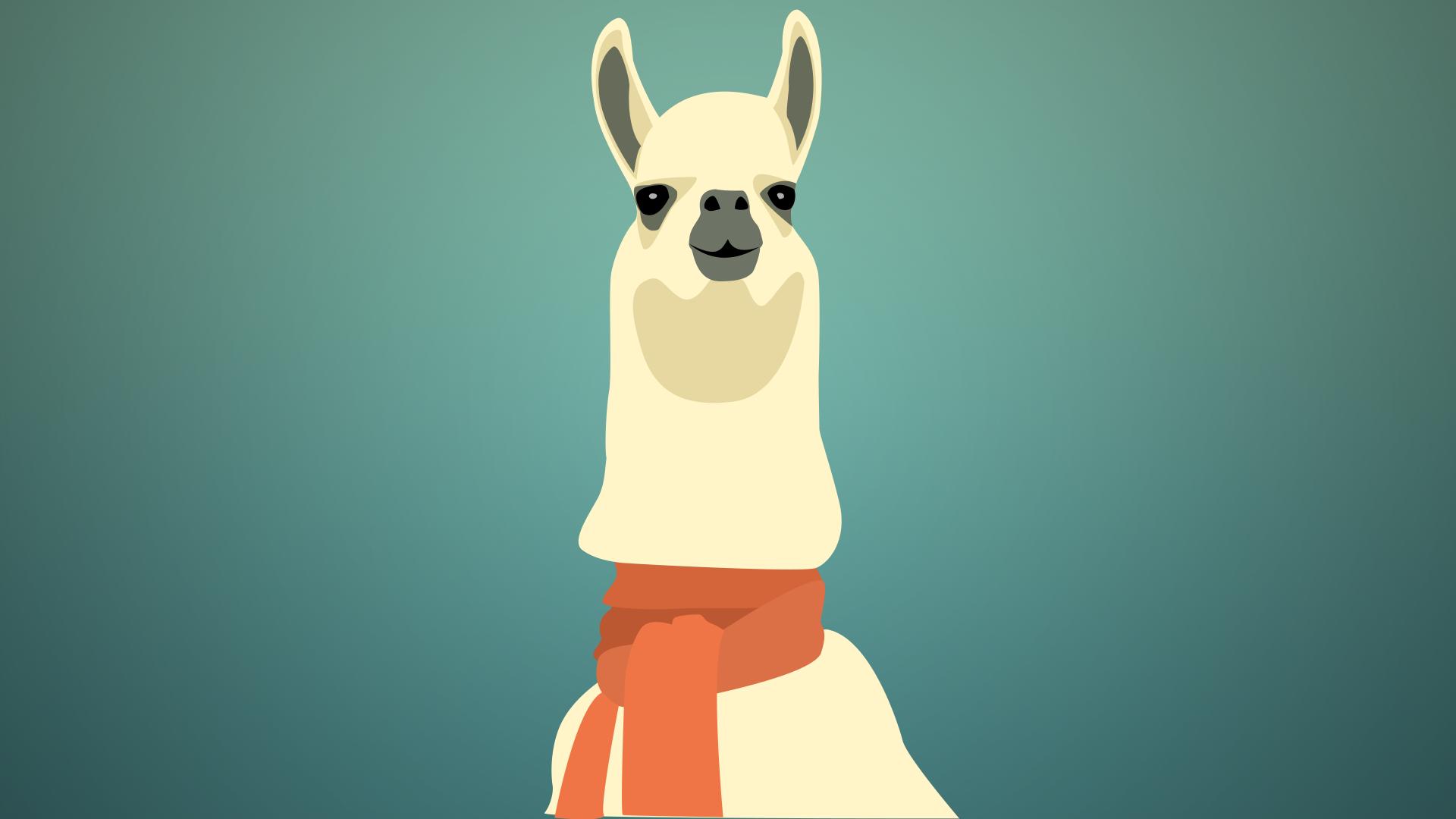 A llama wearing a scarf [] : wallpapers