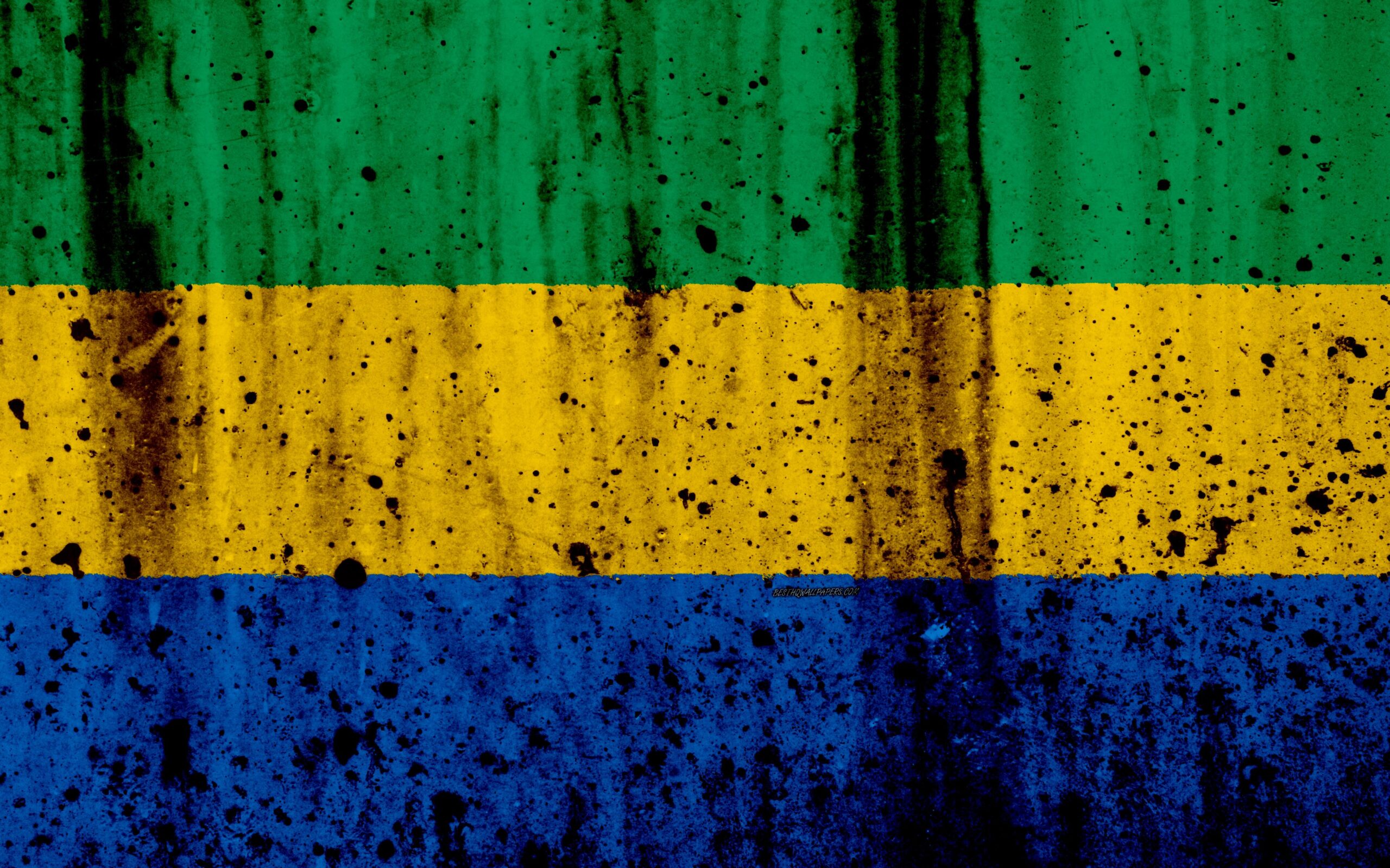 Download wallpapers Gabonese flag, 4k, grunge, flag of Gabon, Africa