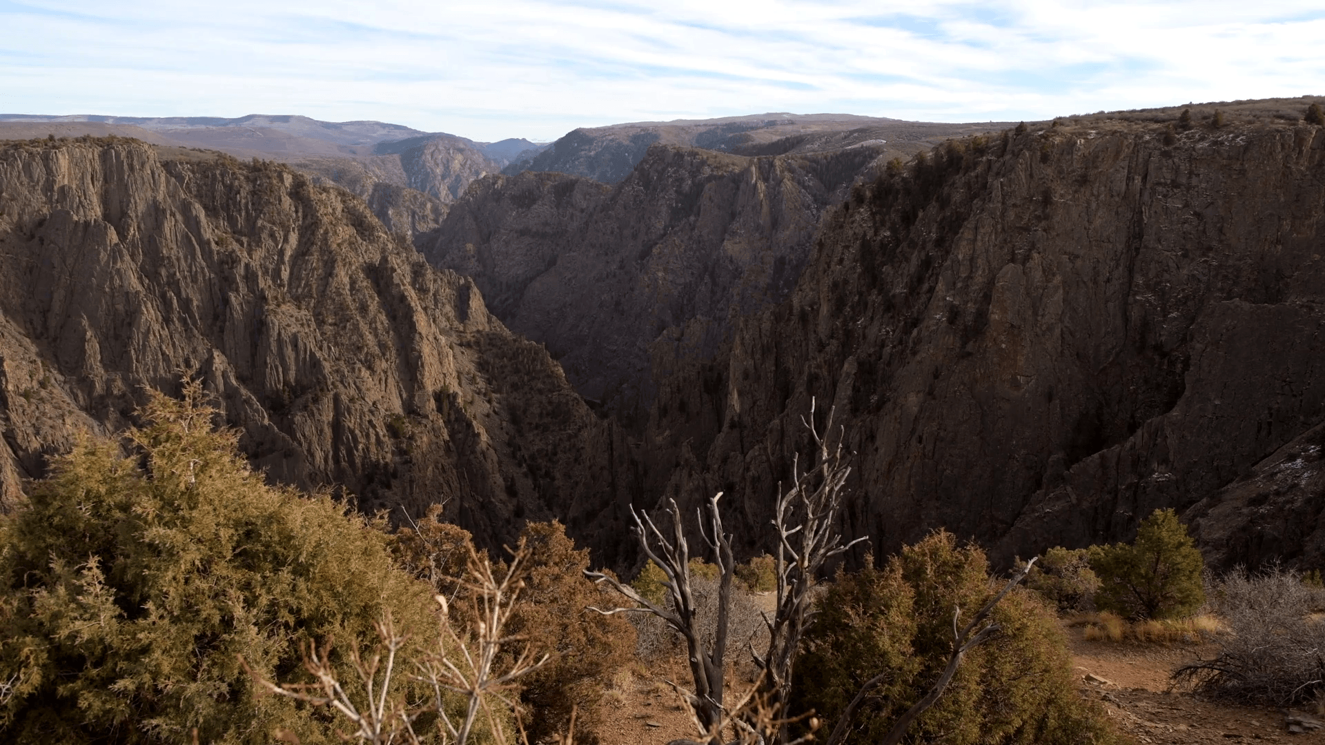 Scenic Black Canyon of the Gunnison National Park in Western