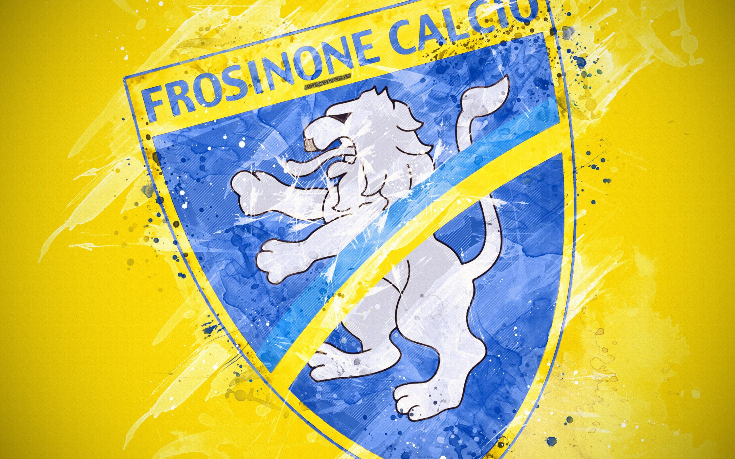 Download wallpapers Frosinone Calcio, 4k, paint art, creative