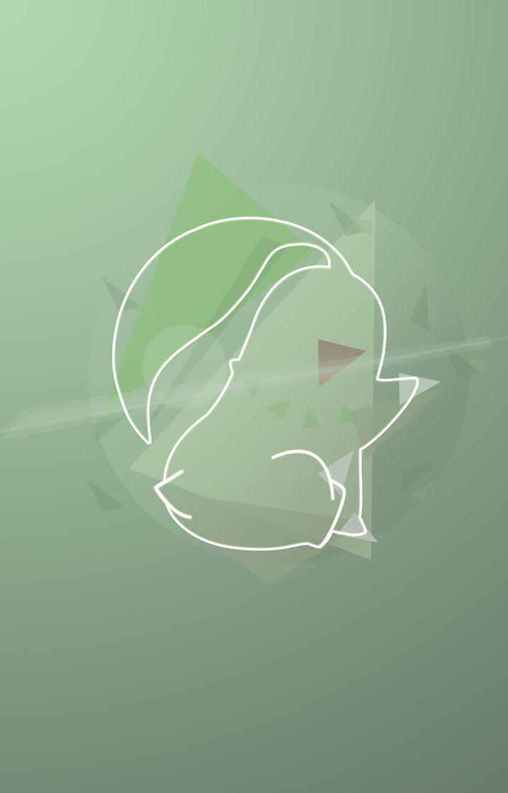 CHIKORITA POKEMON WALLPAPER LOW POLY