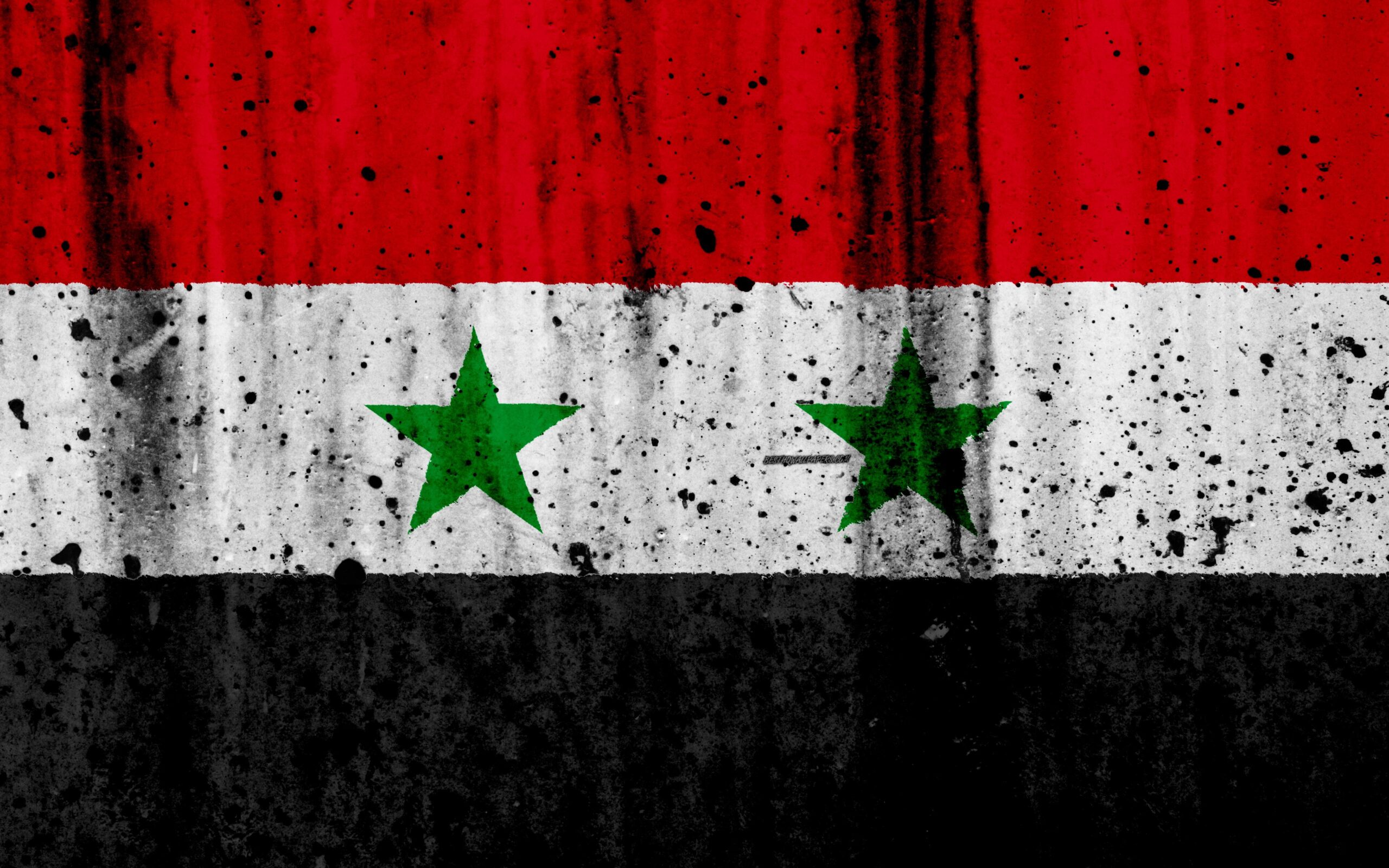 Download wallpapers Syrian flag, 4k, grunge, flag of Syria, Asia