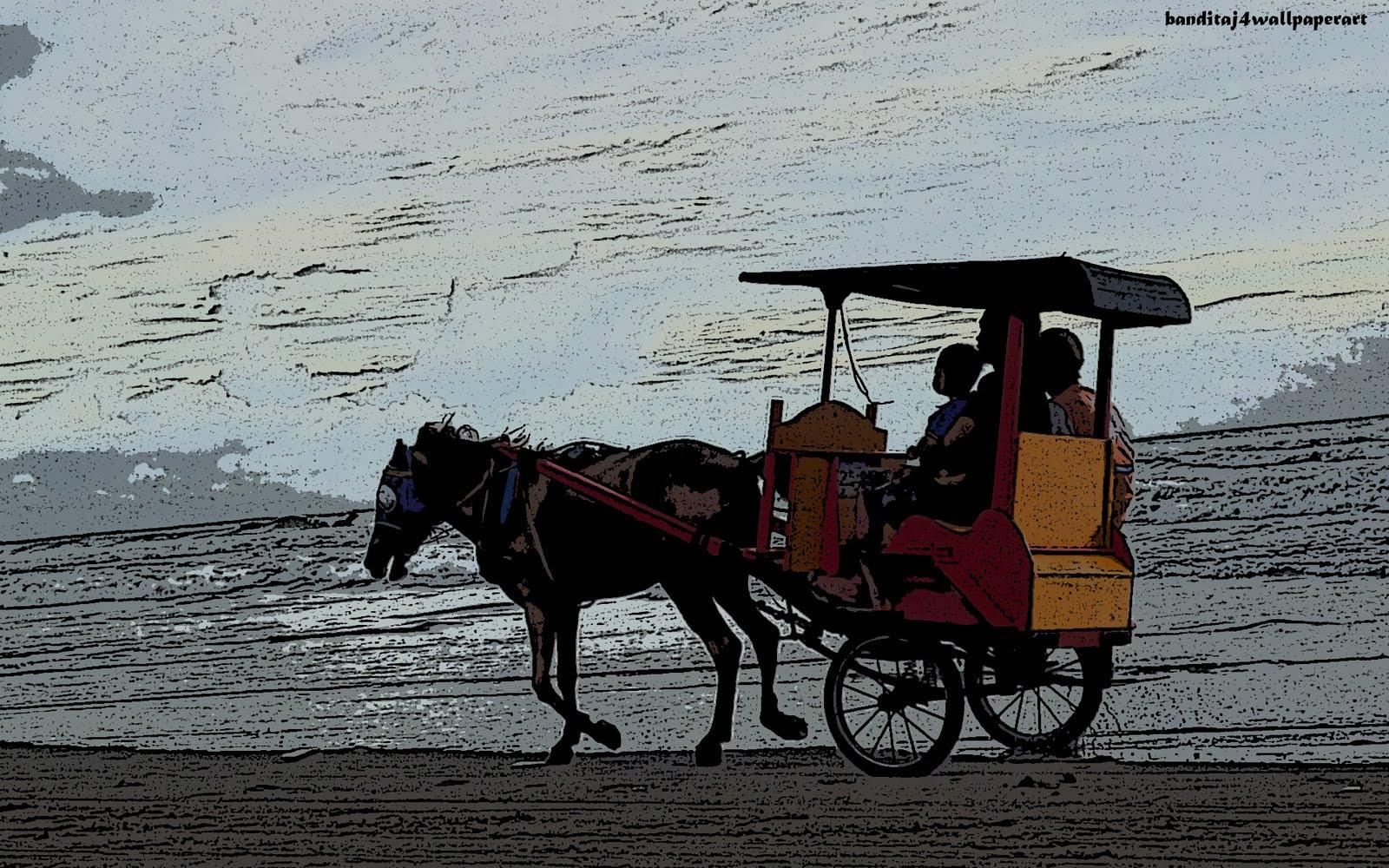 Horse At Parangtritis Beach