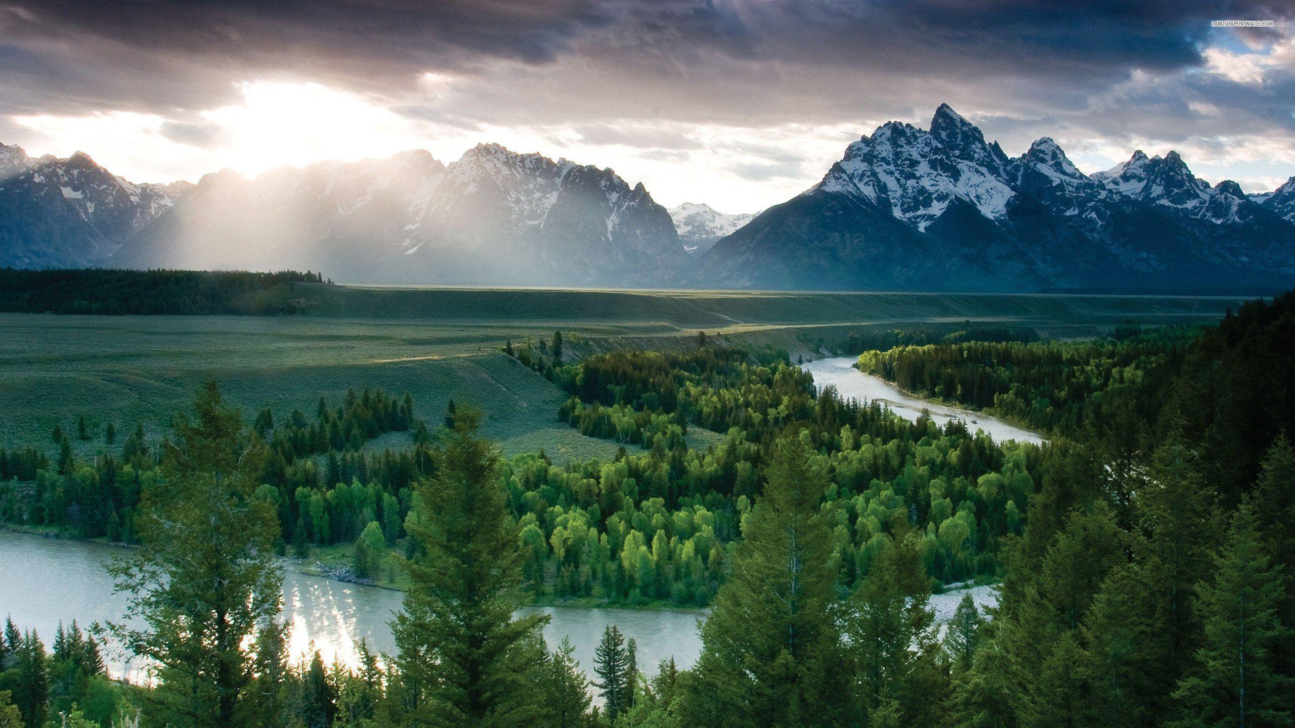 Beautiful River In Wyoming