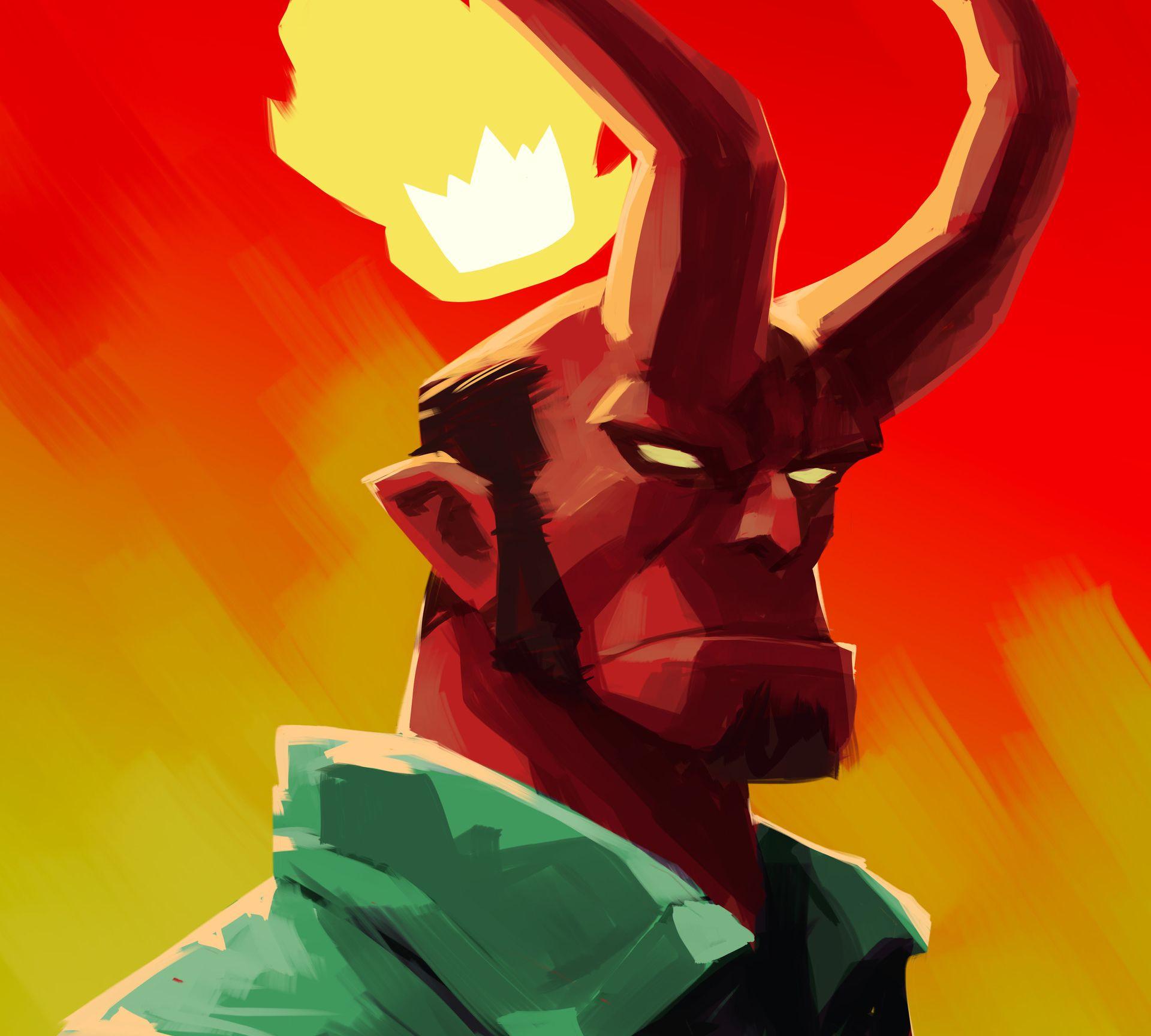 Hellboy Art, HD Superheroes, 4k Wallpapers, Image, Backgrounds