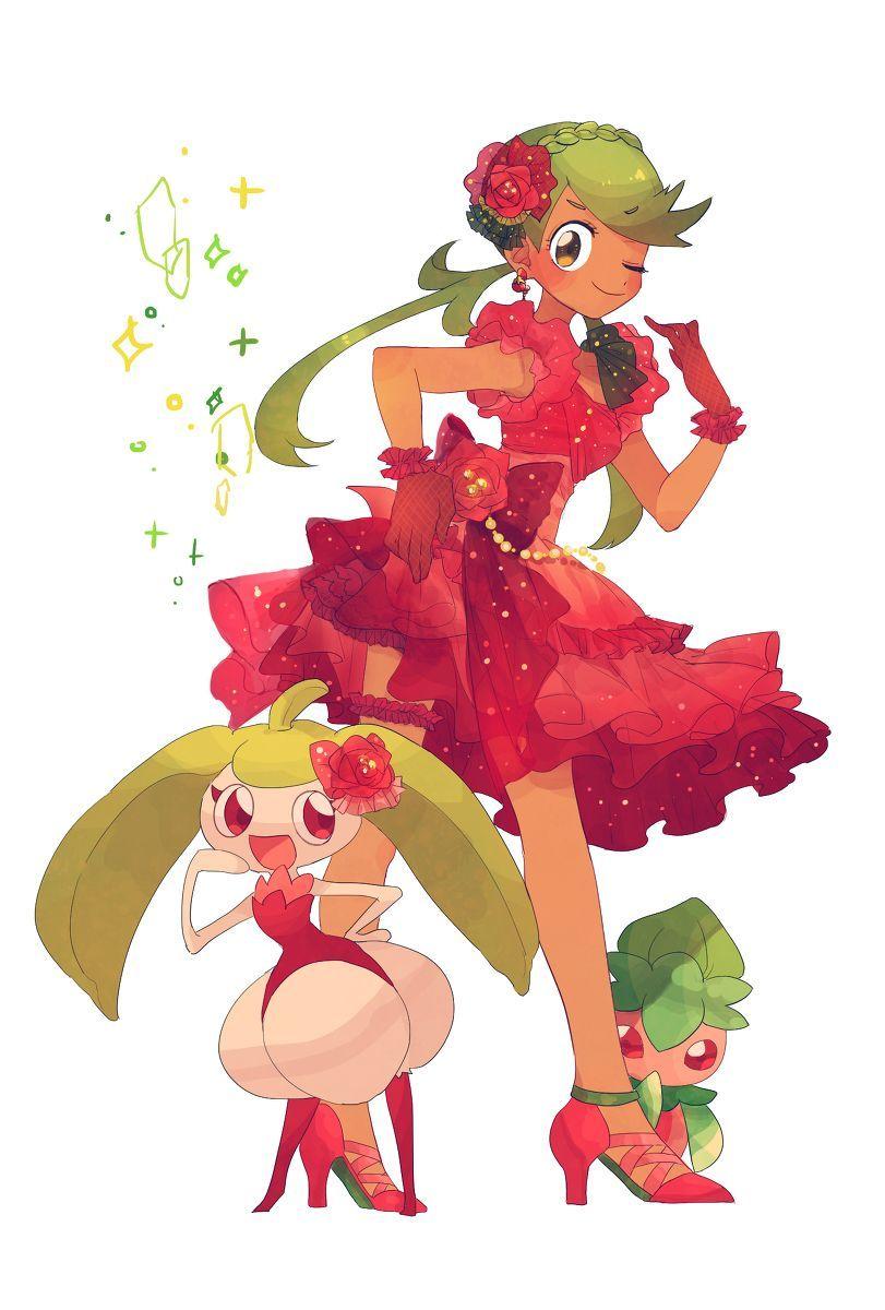 Mallow, Steenee, and Fomantis