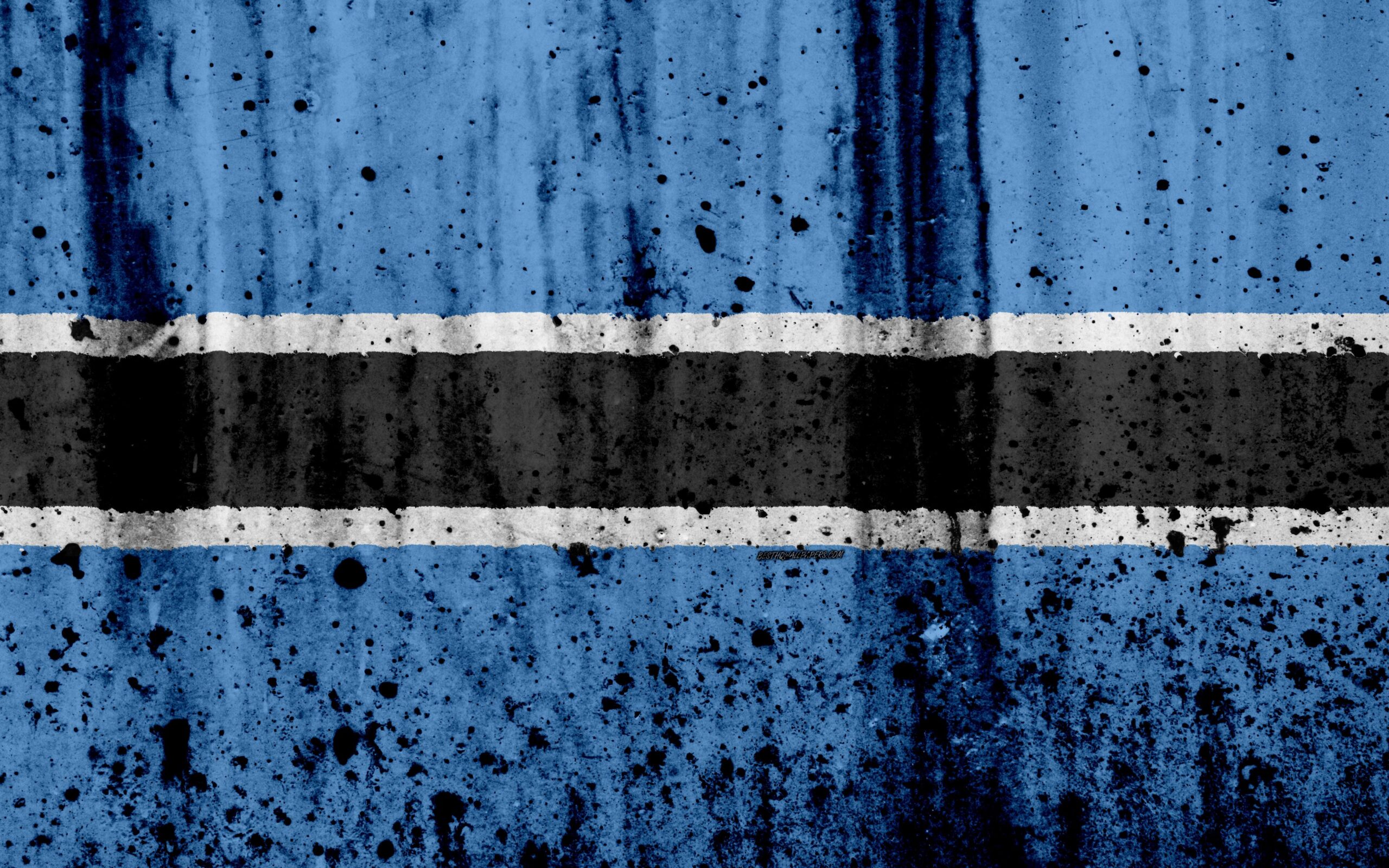 Download wallpapers Botswana flag, 4k, grunge, flag of Botswana