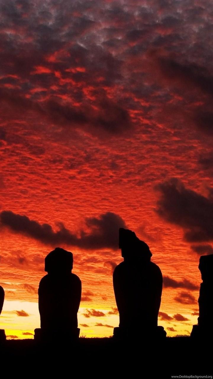 Easter Island Sunset Wallpapers Desktop Backgrounds