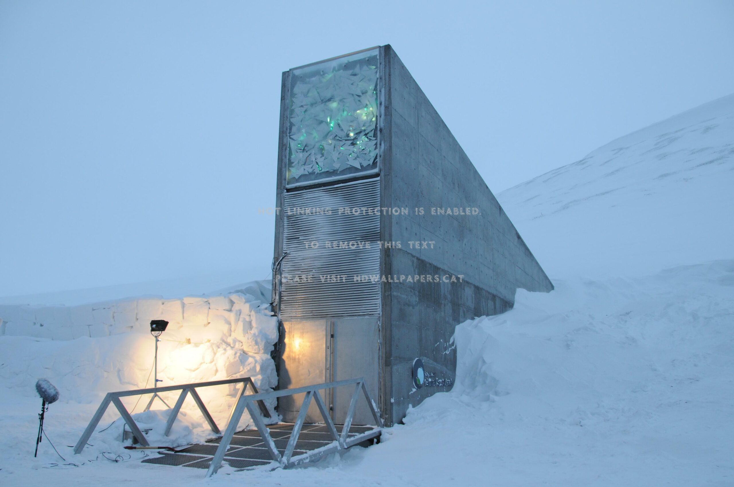 svalbard global seed vault nature winter